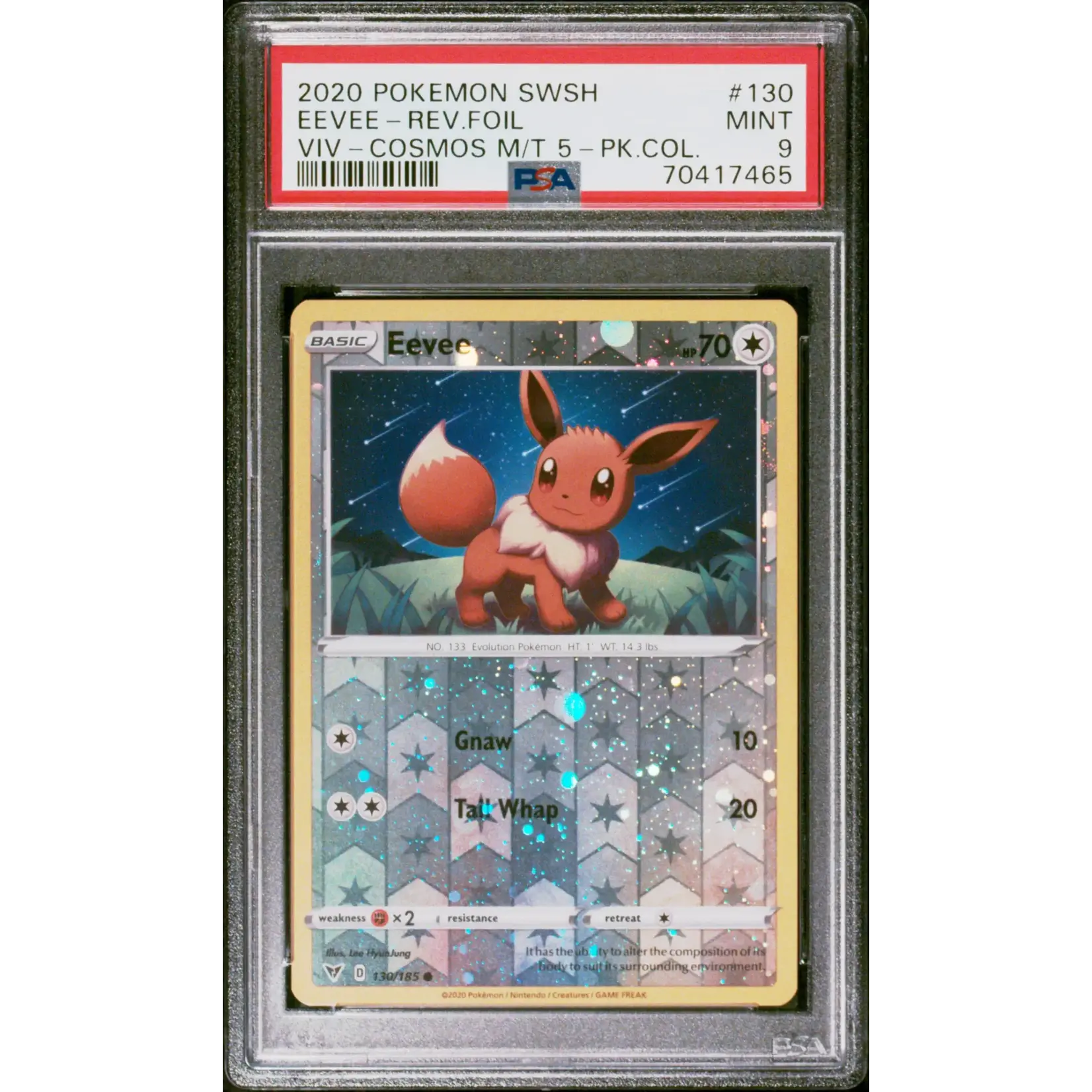 Pokemon 2020 Pokemon Cosmos SWSH Eevee #130 PSA 9