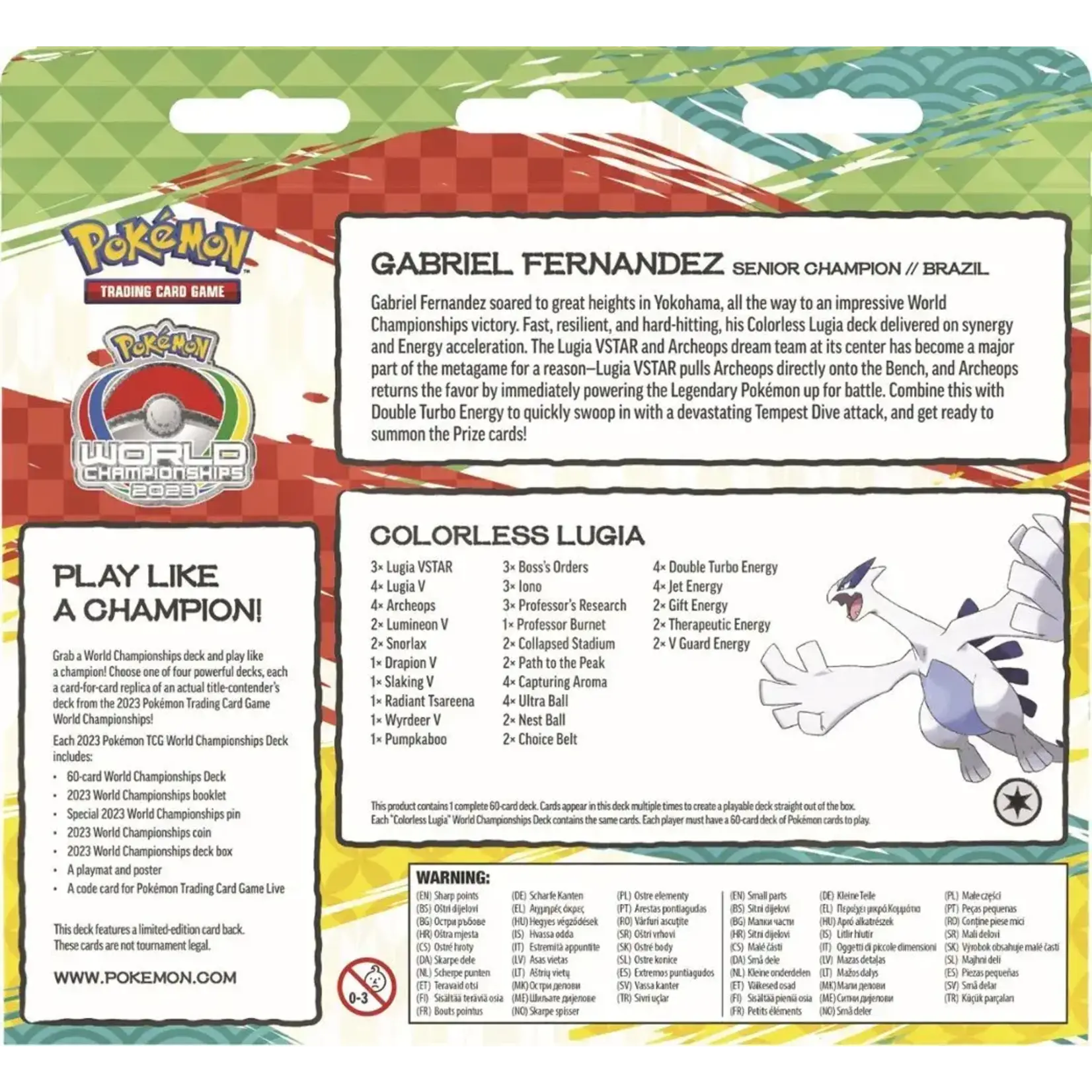 Pokemon Pokemon World Championships Deck 2023 - Colorless Lugia