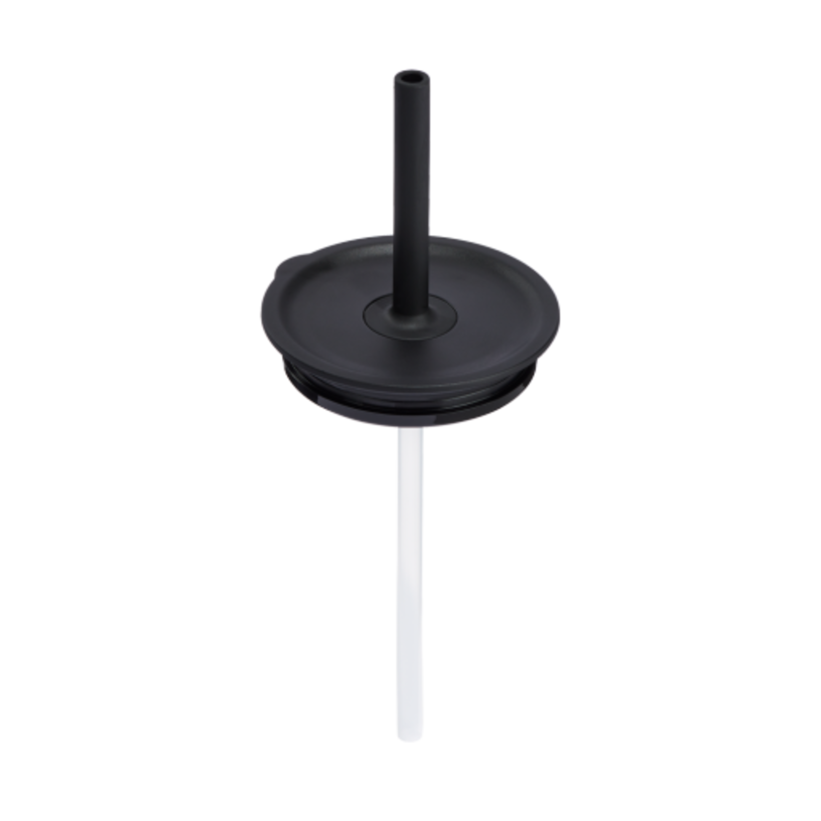 MEDIUM PRESS-IN STRAW LID BLACK