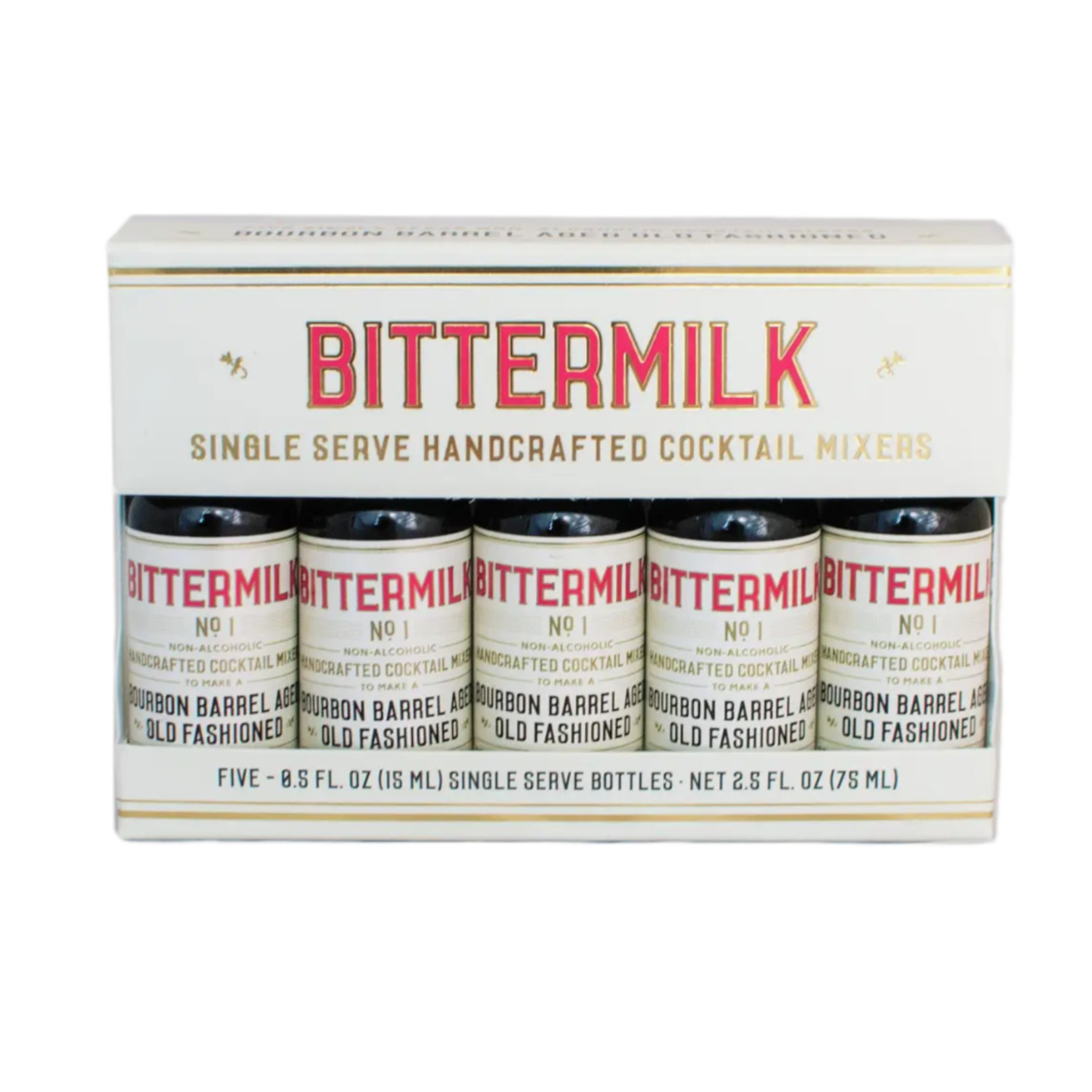 Bittermilk Single Serve No. 1 Bourbon Barrel Aged Old Fashioned , 5 pack