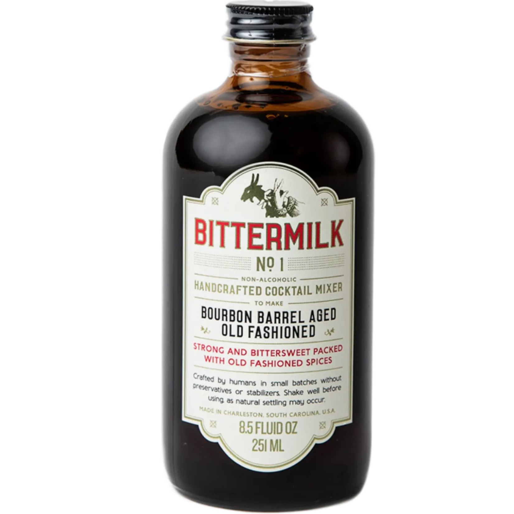 Bittermilk #1 Bourbon Barrel Aged Old Fashioned Mixer, 8.5 oz