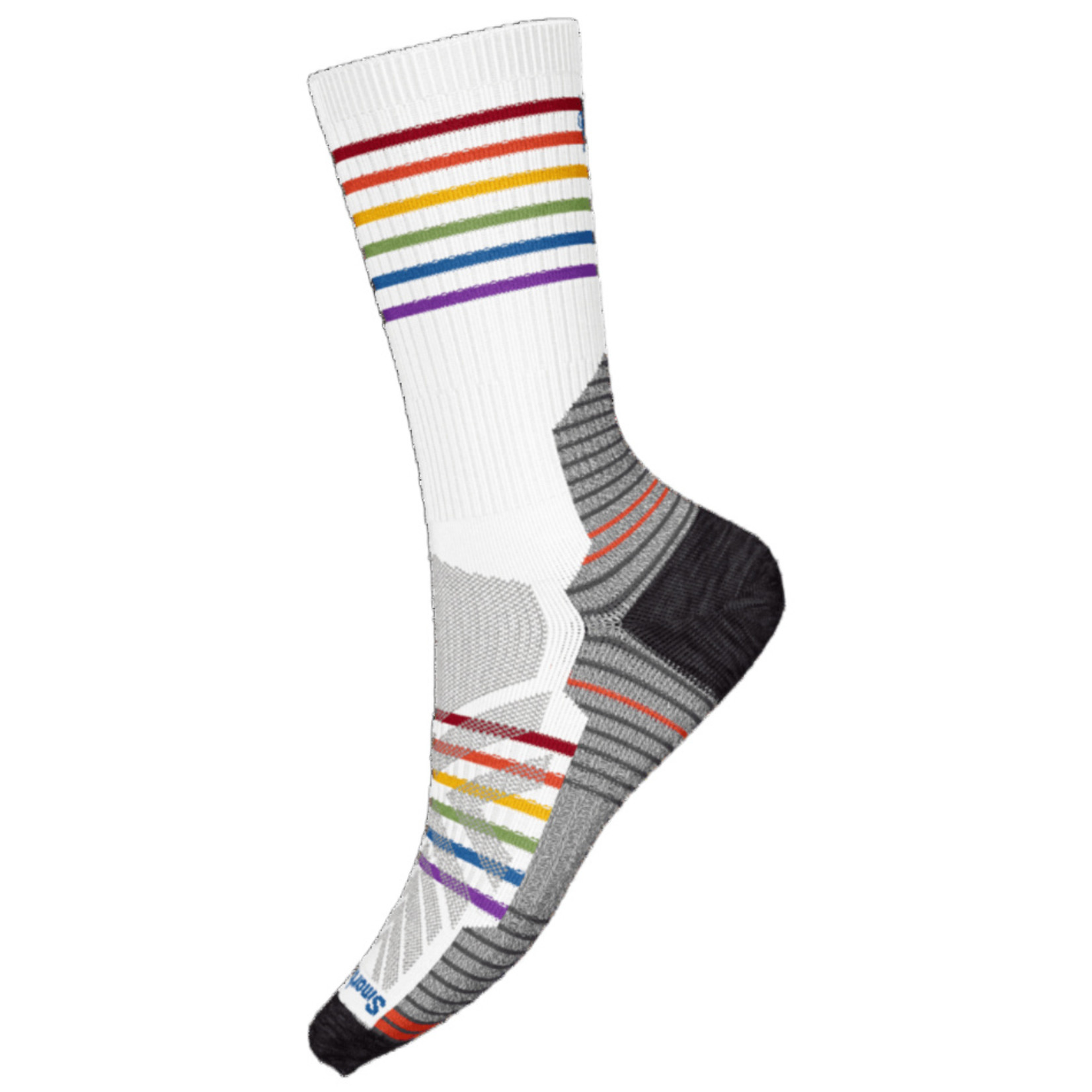 Smartwool White Hike Light Cushion Pride Pattern Crew Socks