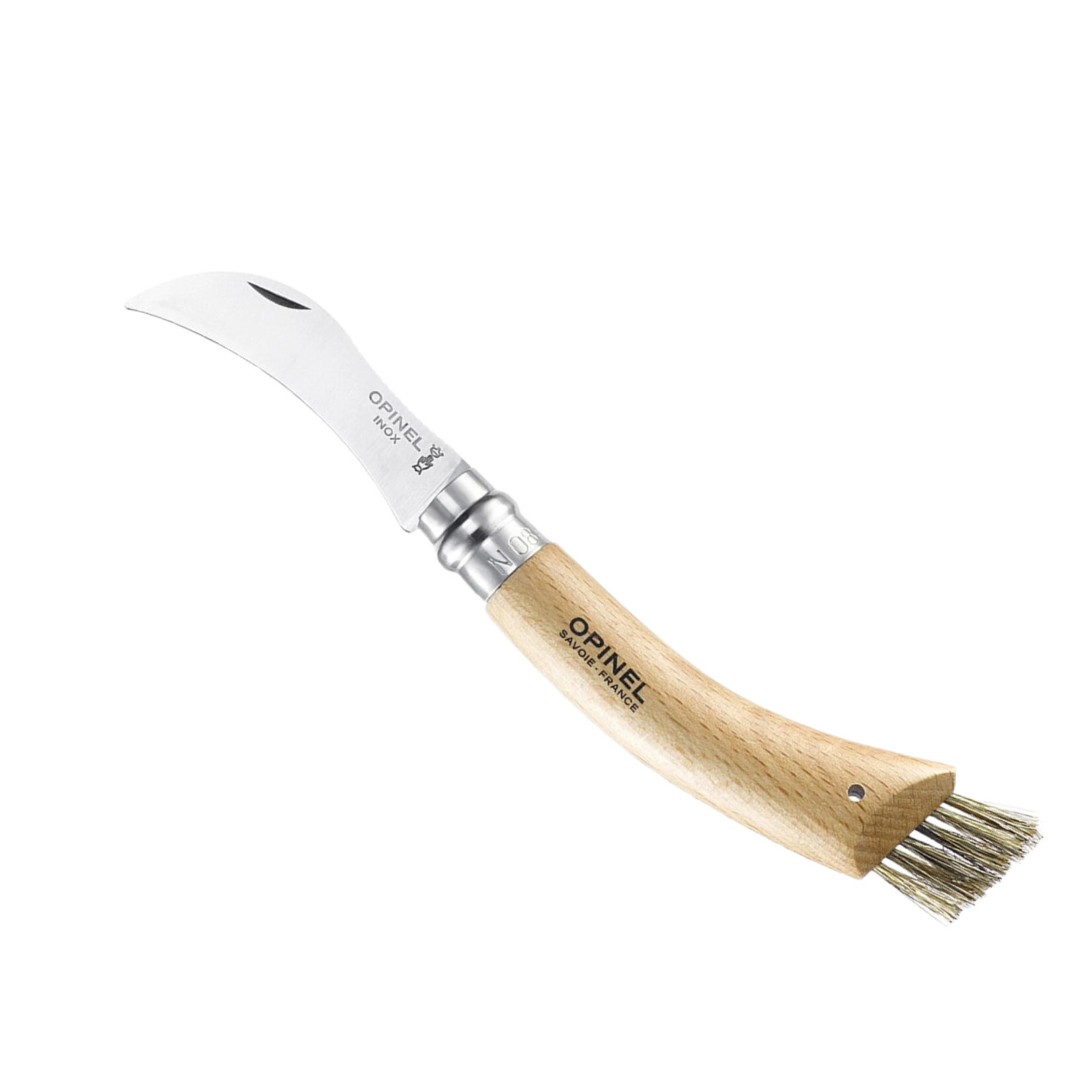 Opinel No.08 Mushroom Knife with Brush