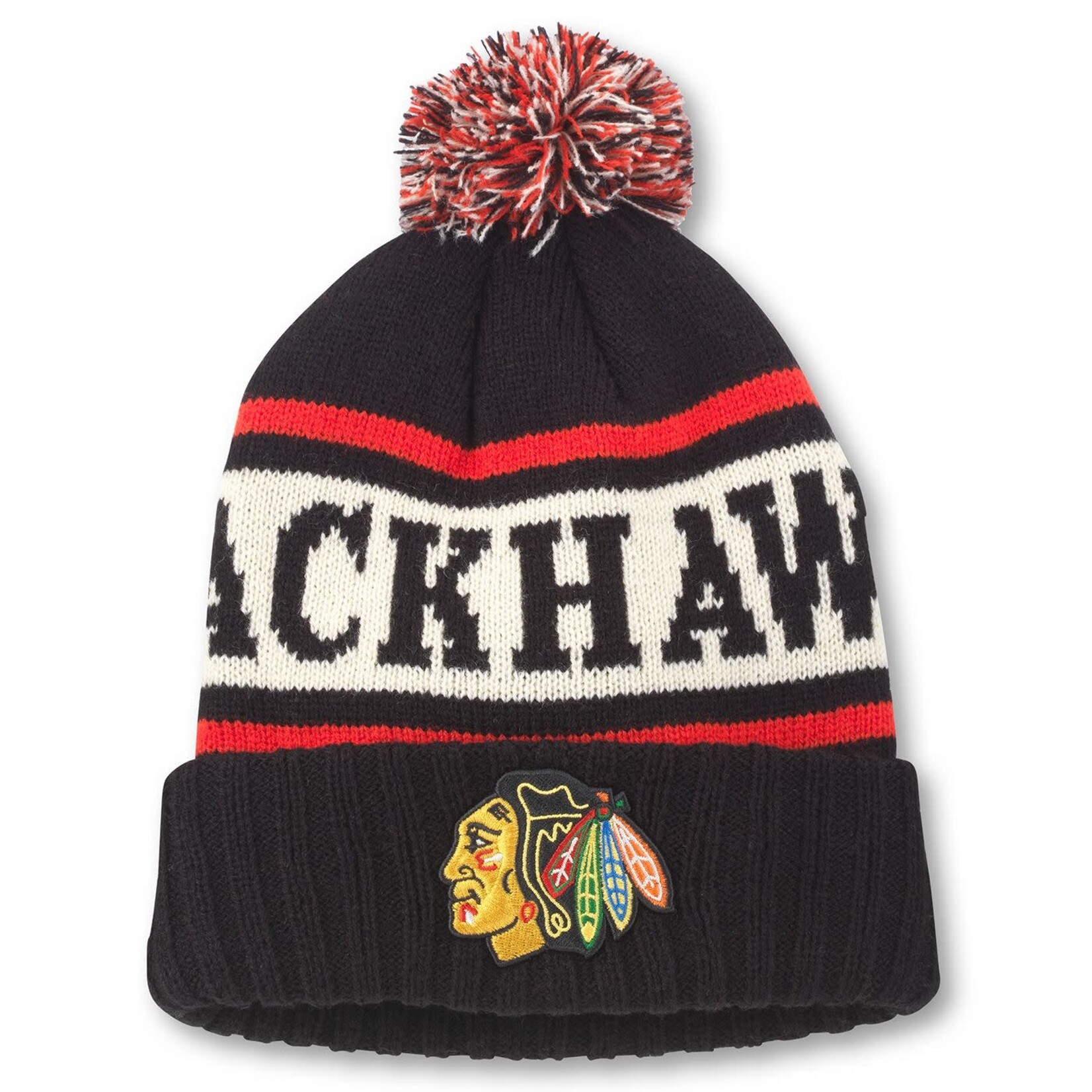 American Needle Blackhawks Knit Pom Hat