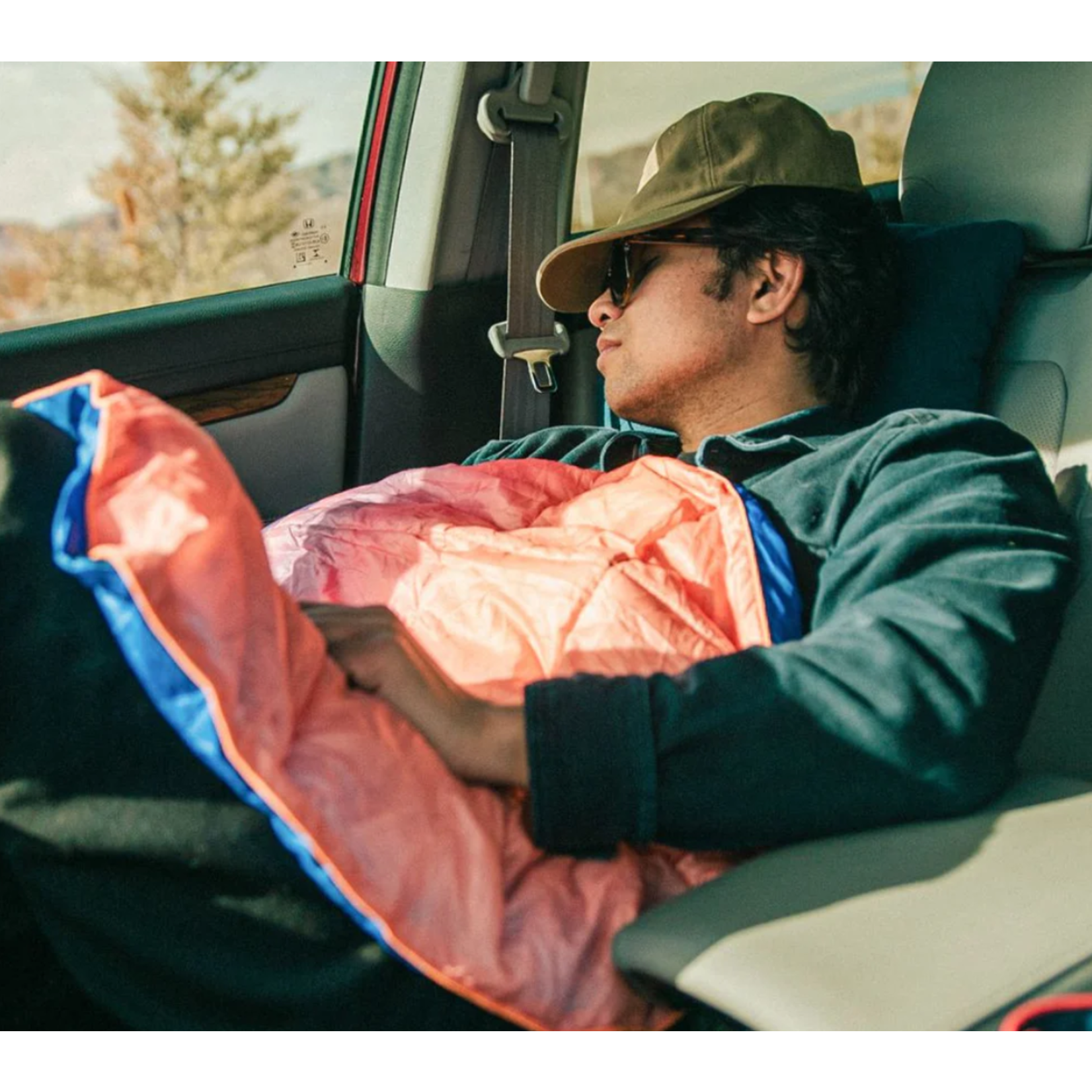 Rumpl Nanopuff Puffy Blanket - ALPENGLOW, Travel Size