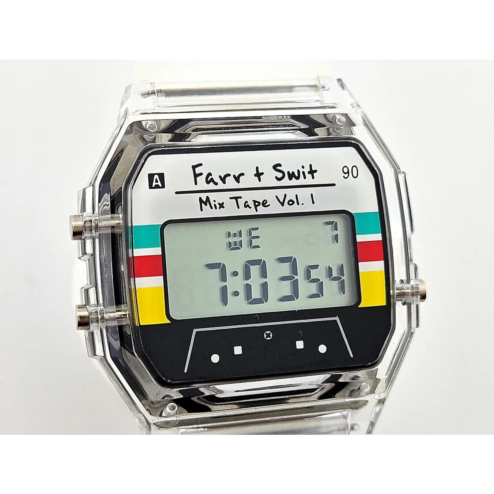 Farr + Swit Watches Retro Digital Mixed Tape Watch