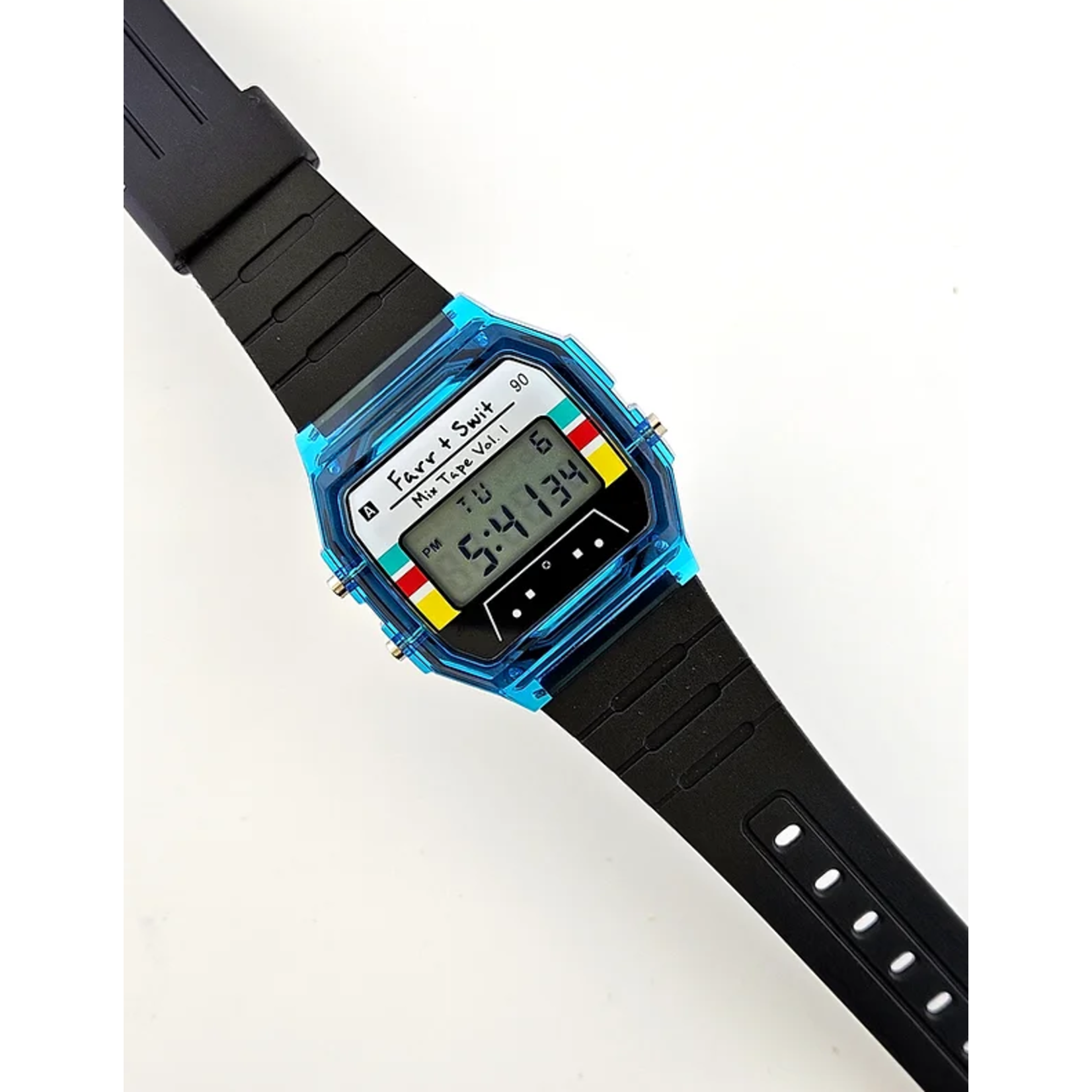 Farr + Swit Watches Retro Digital Mixed Tape Watch