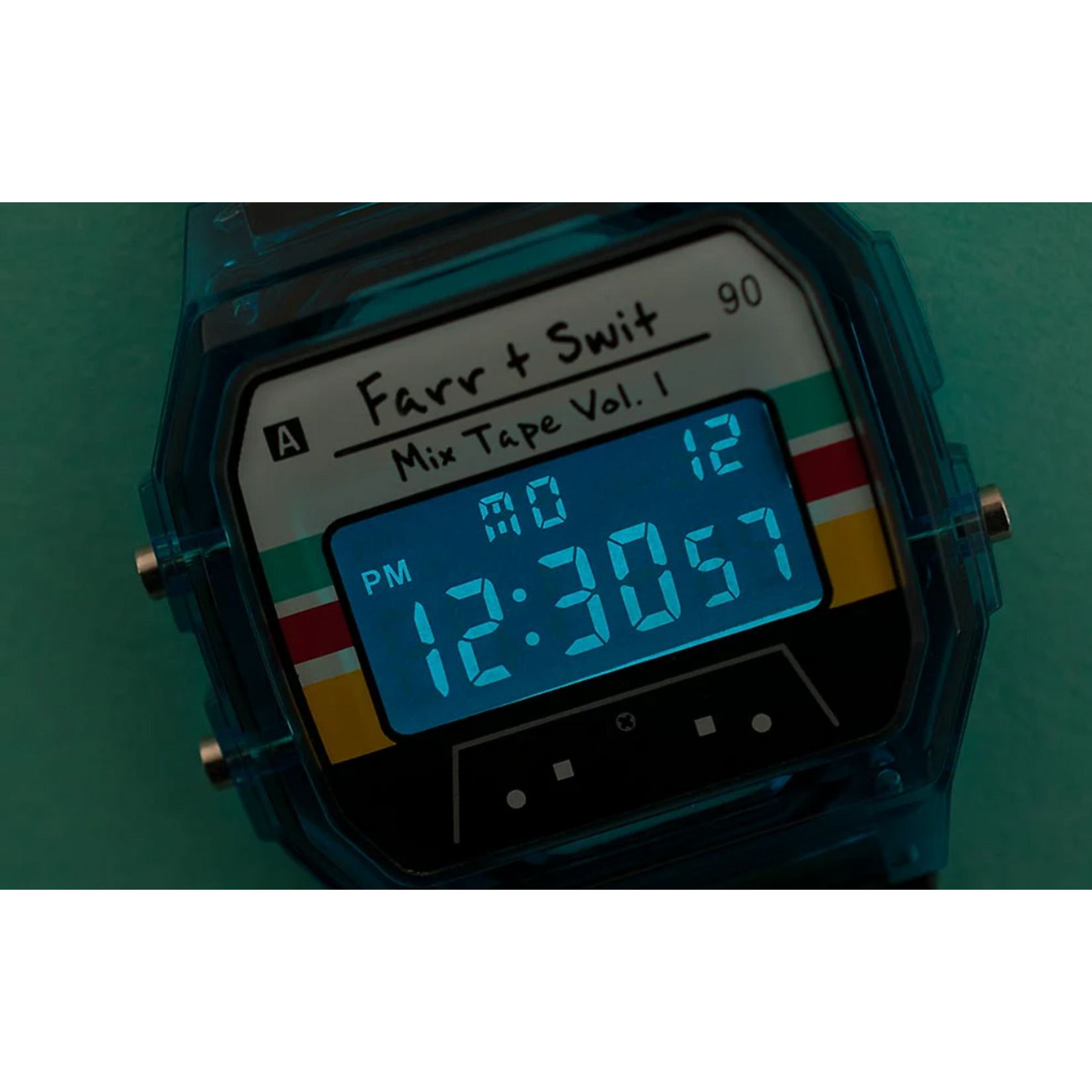 Farr + Swit Watches Retro Digital Mixed Tape Watch