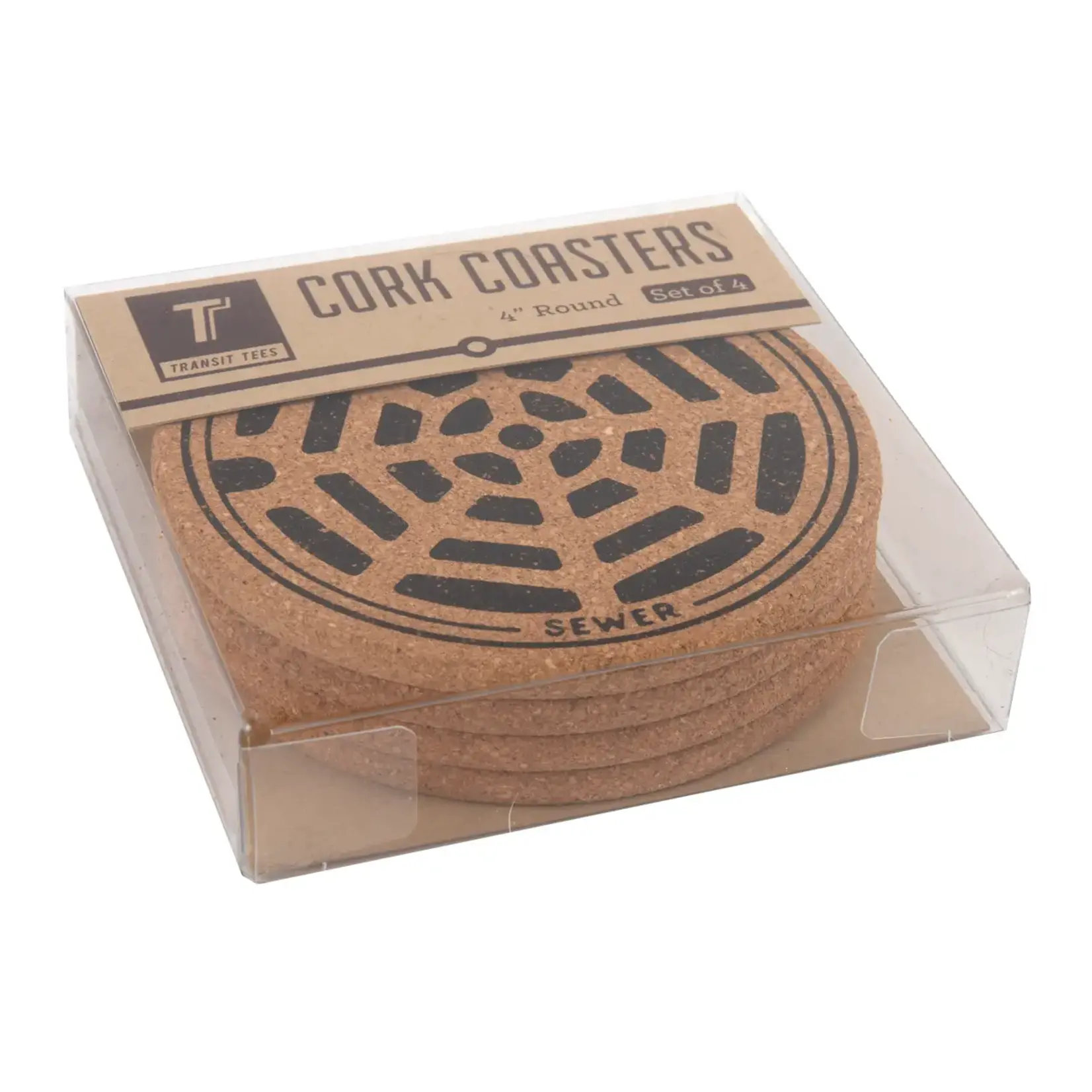 Transit Tees Chicago Sewer Coasters, pack of 4