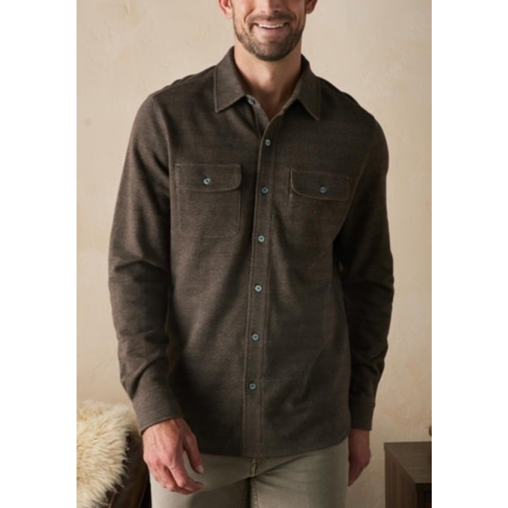 The Normal Brand TEXTURED KNIT EVERYDAY SHIRT