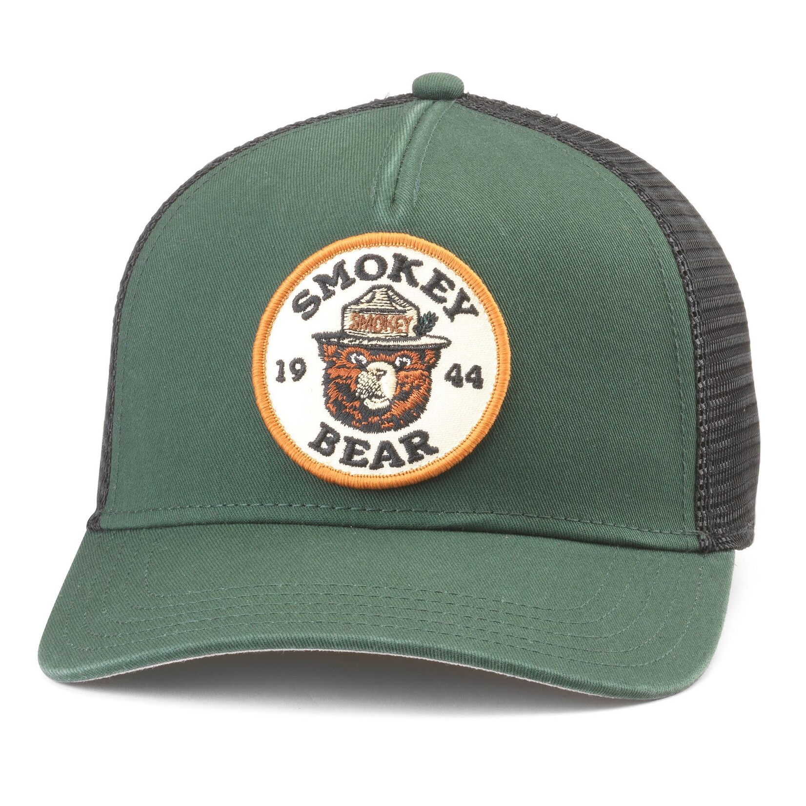 American Needle Smokey Bear Patch Green Ball Cap
