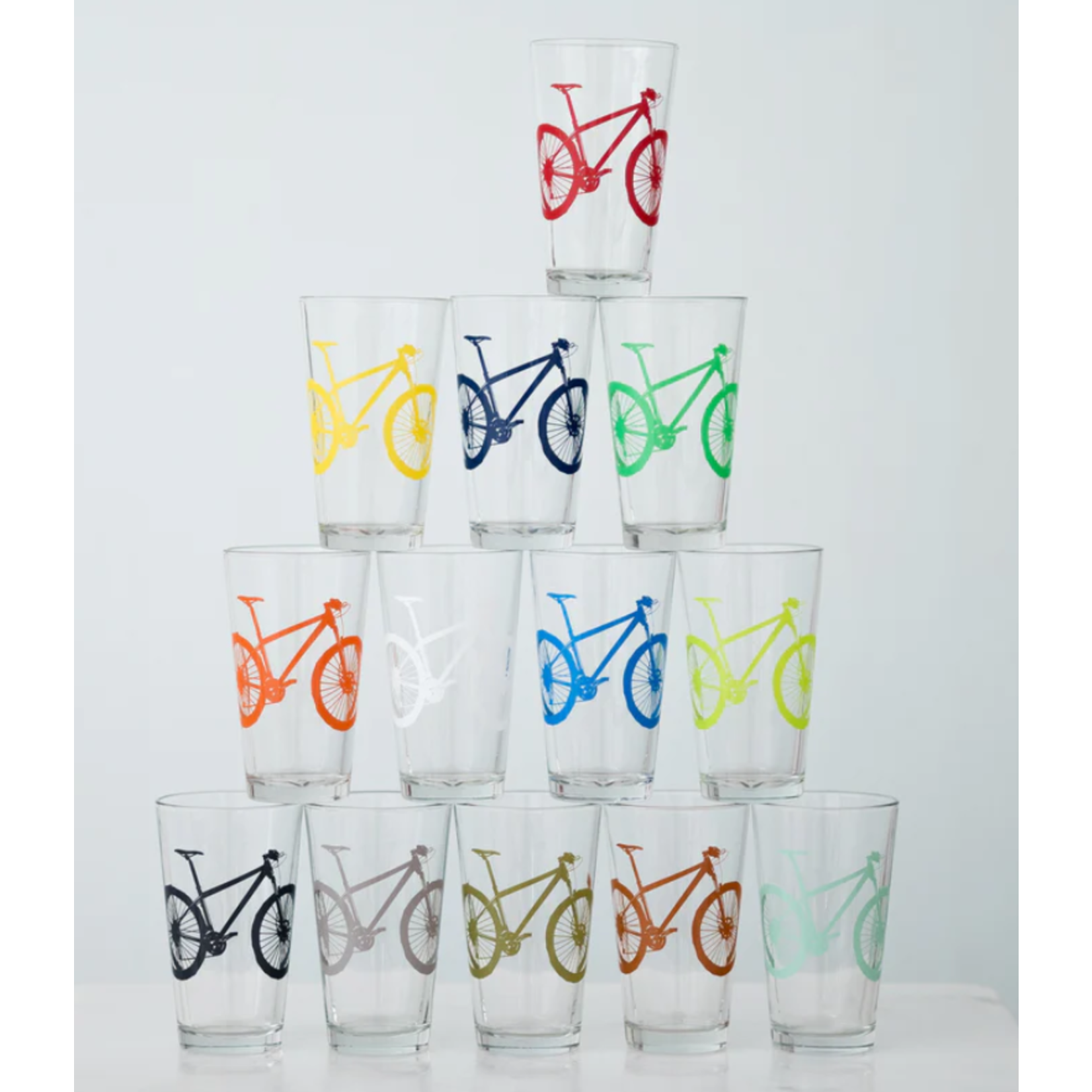 Vital Industries Bicycle Pint Glass, 16 oz