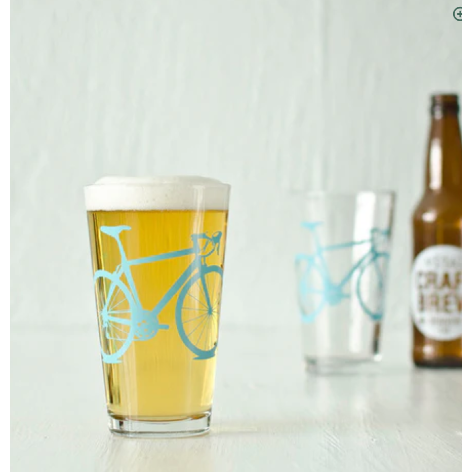 Vital Industries Bicycle Pint Glass, 16 oz