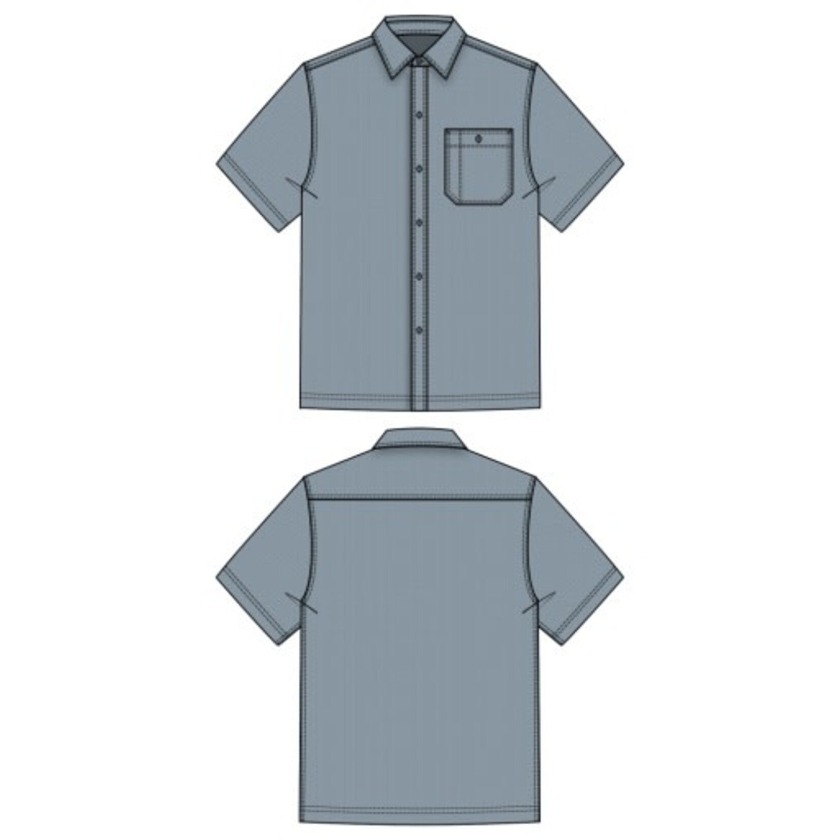 Liverpool Los Angeles men's knit s/s button up shirt