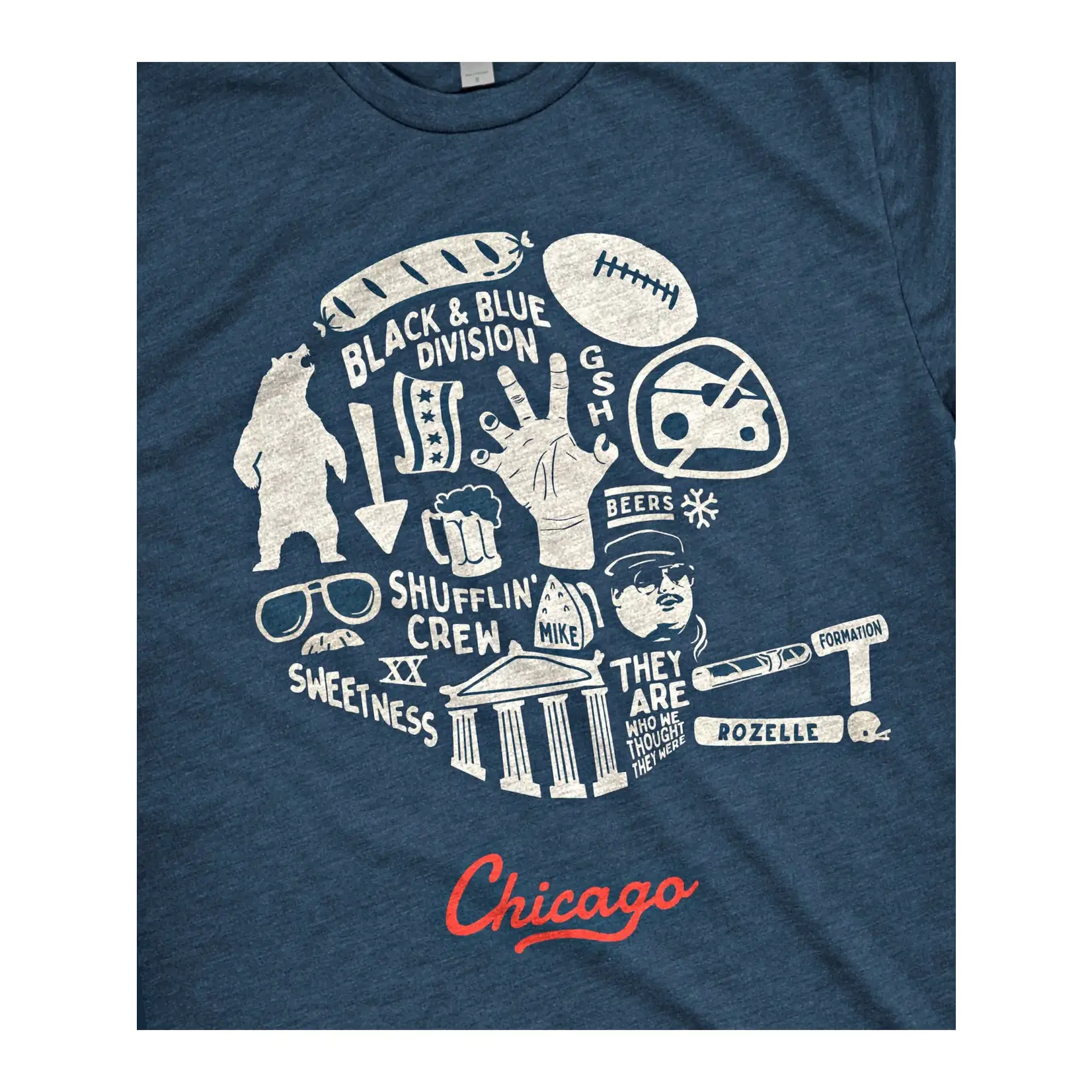 Chitown Clothing Chicago Football Phrenology Chart Shirt