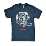 Chitown Clothing Chicago Football Phrenology Chart Shirt