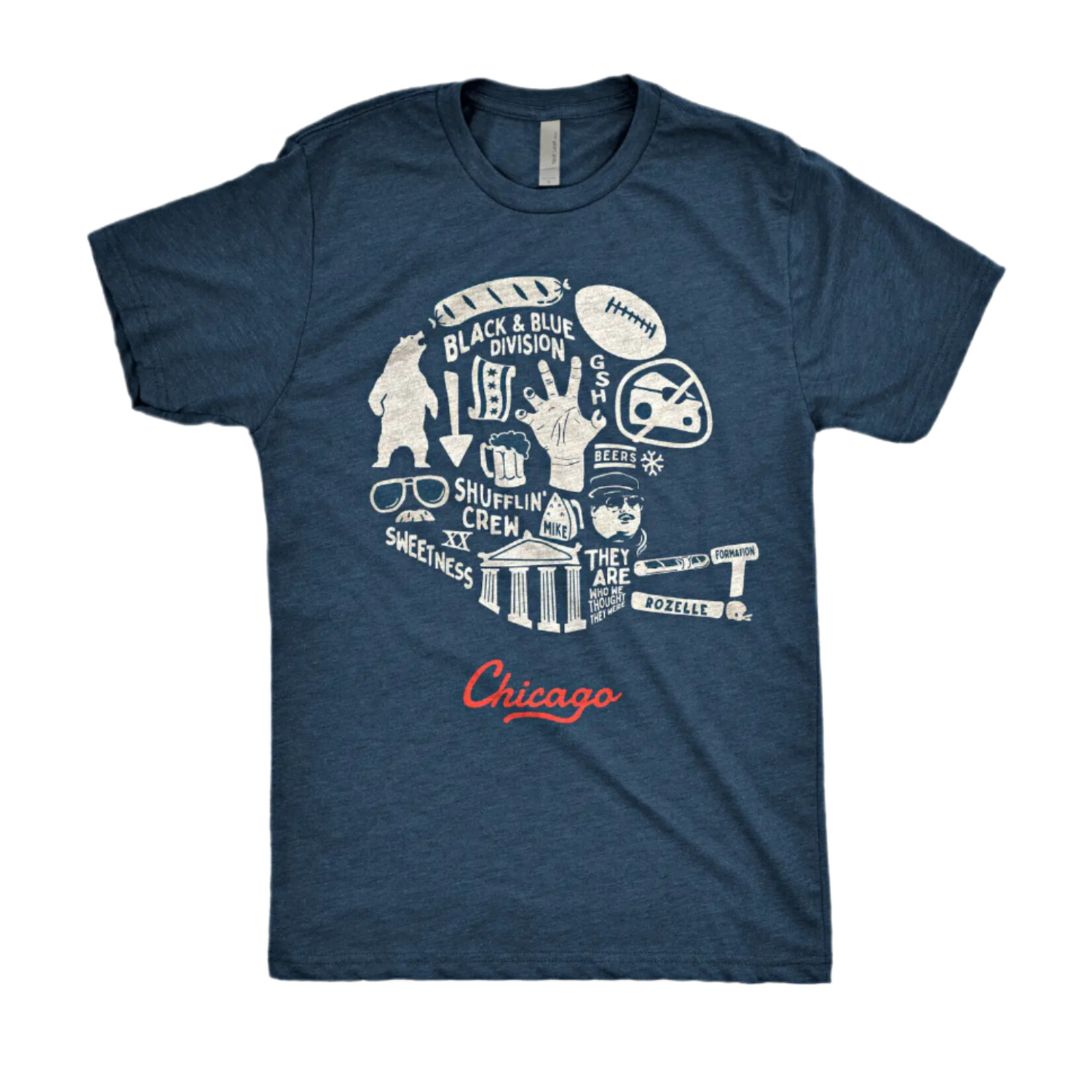 Chitown Clothing Chicago Football Phrenology Chart Shirt