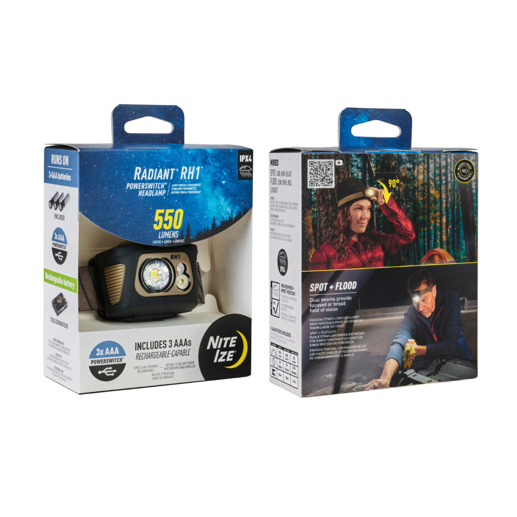 Nite Ize Radiant RH1 Alkaline Headlamp - Black/Coyote