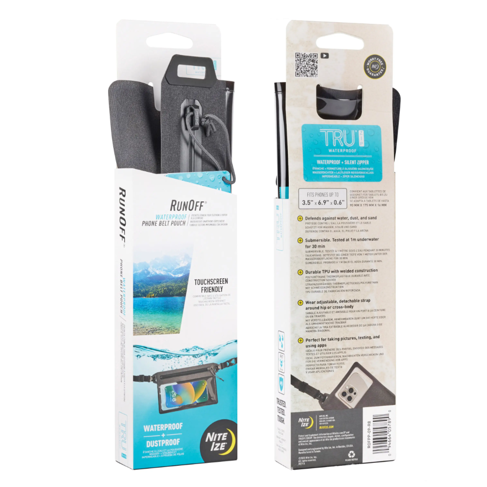 Nite Ize RunOff Waterproof Phone Waist Pouch - Charcoal