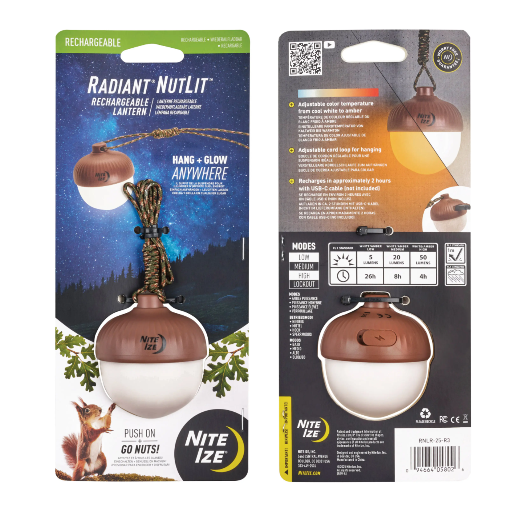 Nite Ize Radiant NutLit Rechargeable Lantern