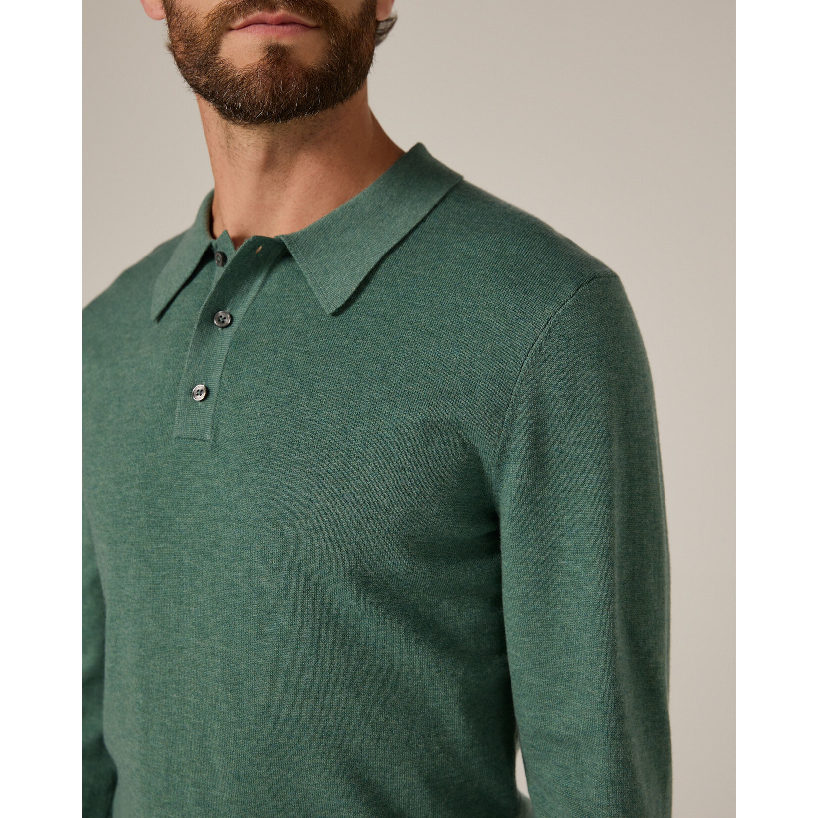 7 Diamonds LONG SLEEVE WOOL SWEATER POLO