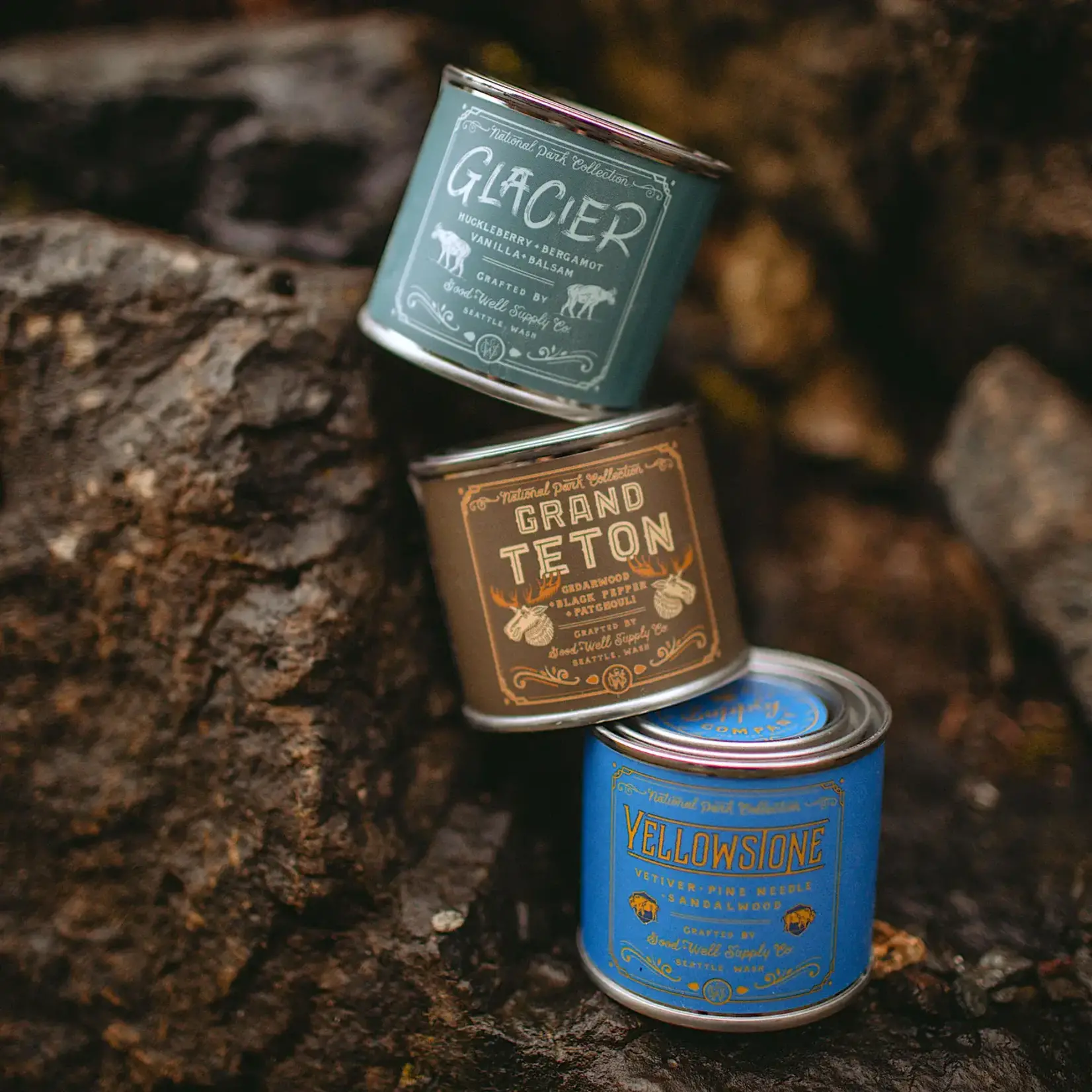 Good & Well Supply Co. National Parks of the Northern Rockies Mini Candle Set