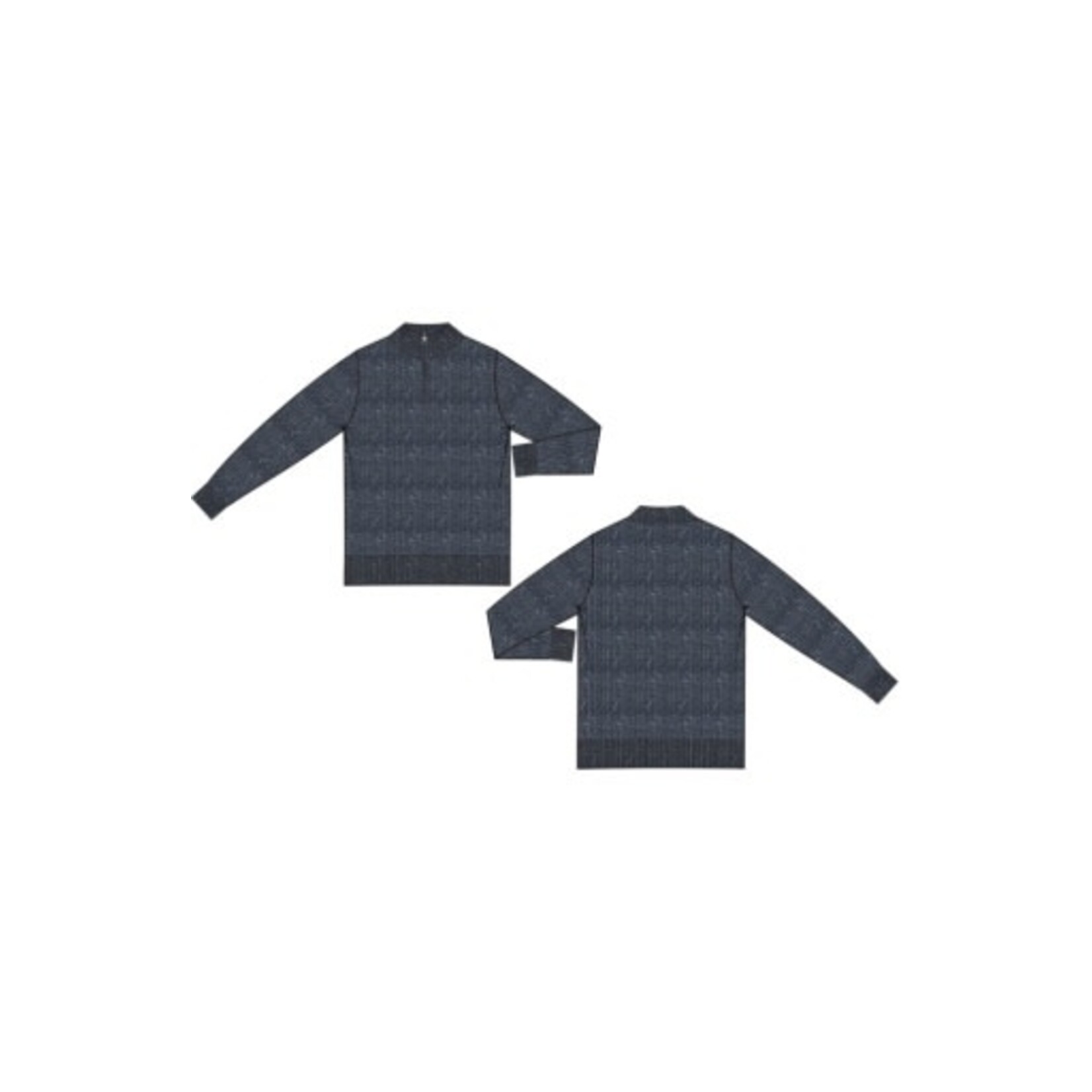 Liverpool Los Angeles men's donegal rib 1/4 zip sweater