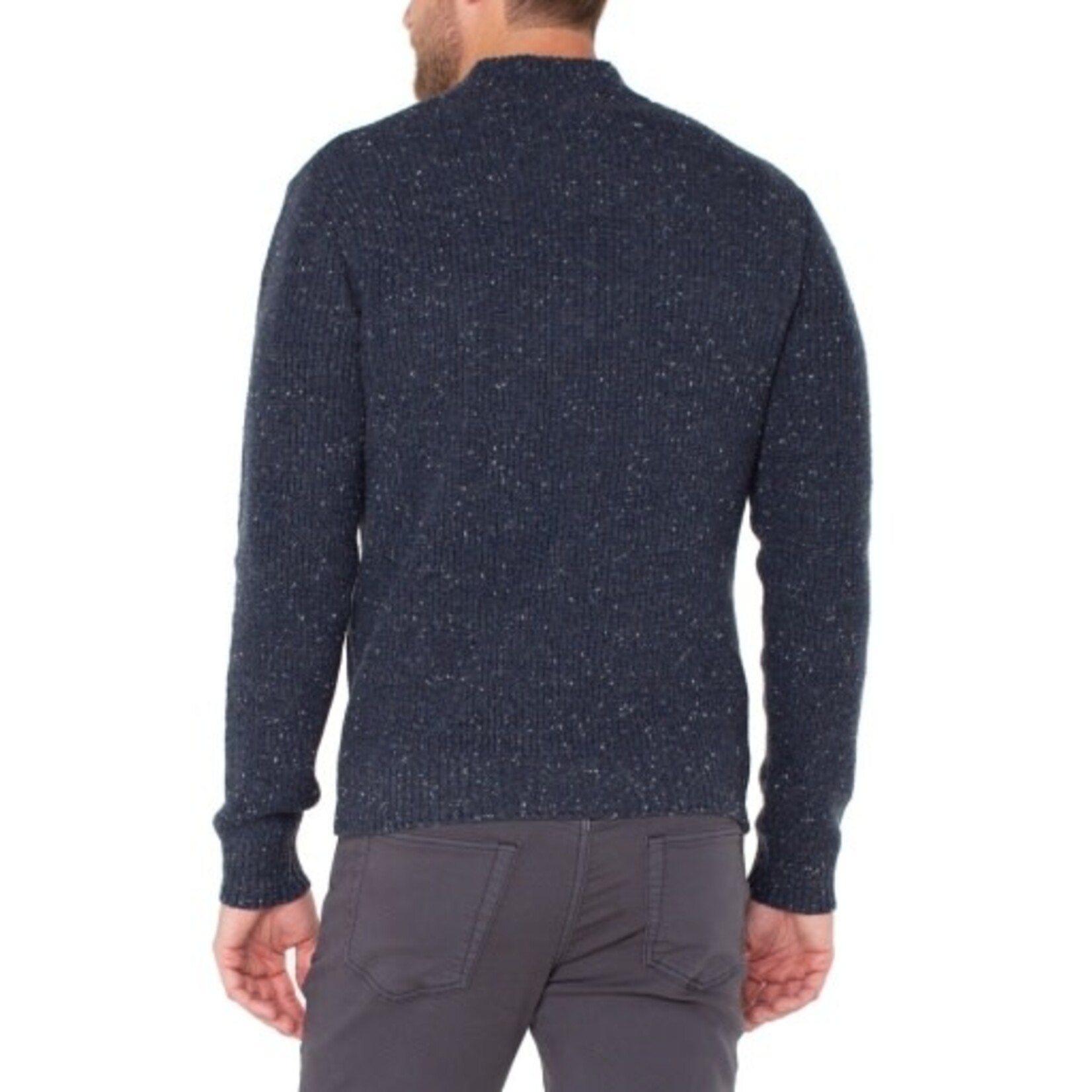 Liverpool Los Angeles men's donegal rib 1/4 zip sweater