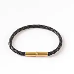 Flint Single Waxed Canvas Bracelet(Brass closure)