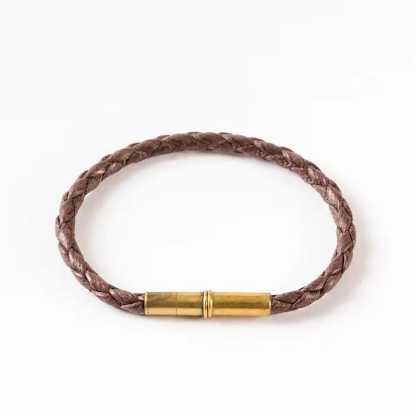 Tres Cuervos Flint Single Waxed Canvas Bracelet(Brass closure)