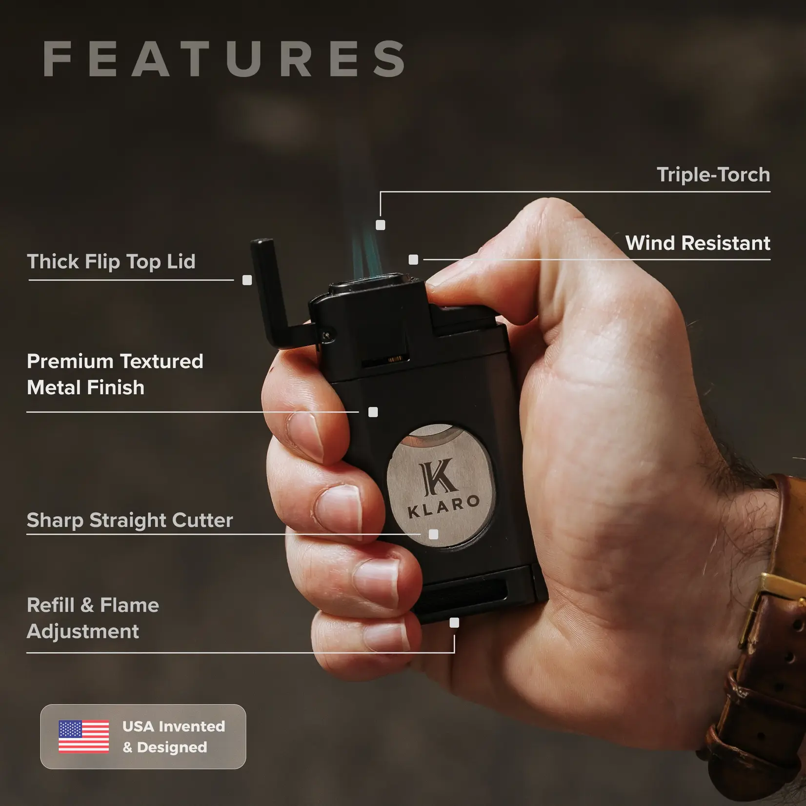 Case Elegance Overland Lighter, Straight Cut