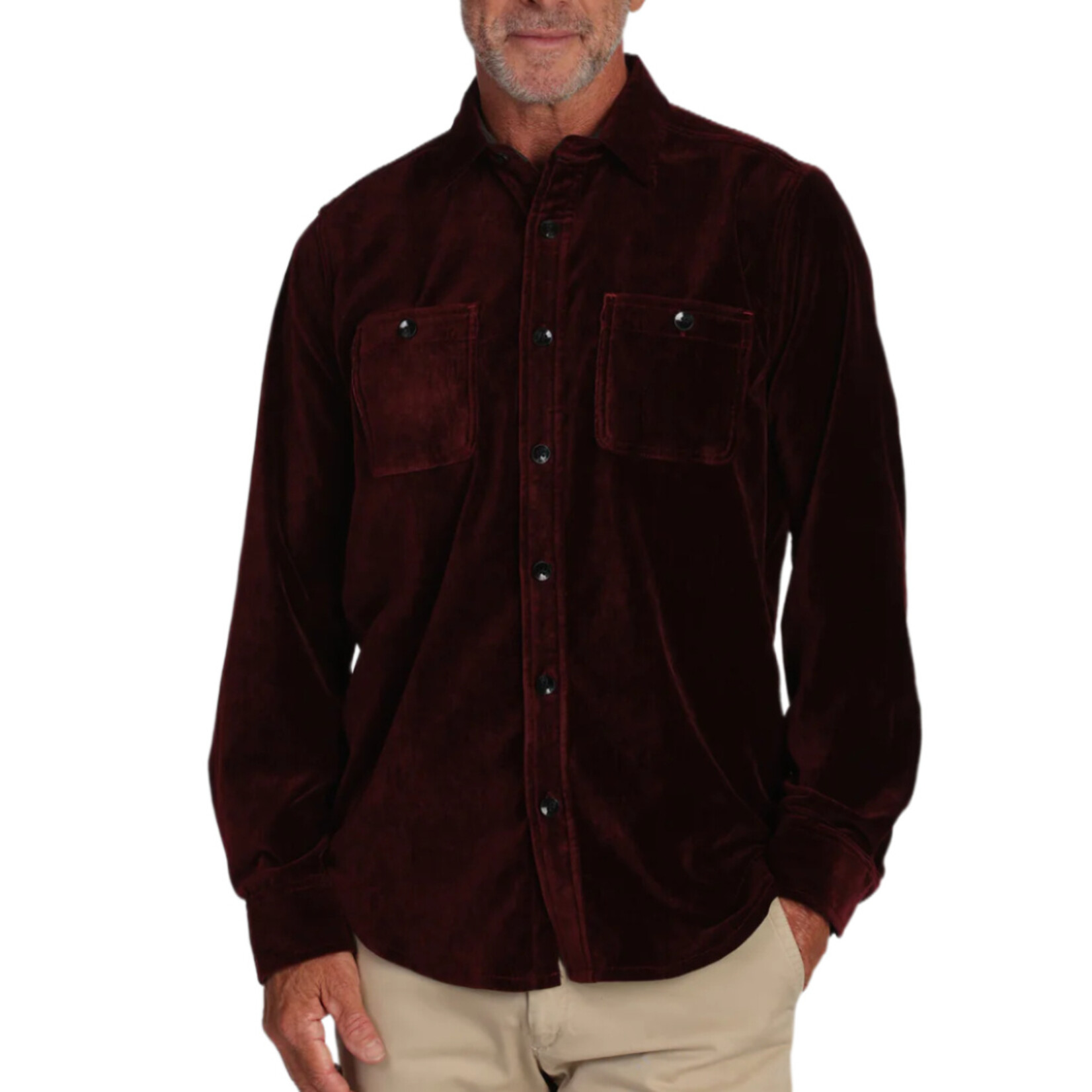 True Grit Cozy Cut Viceroy Velvet Long Sleeve Shirt