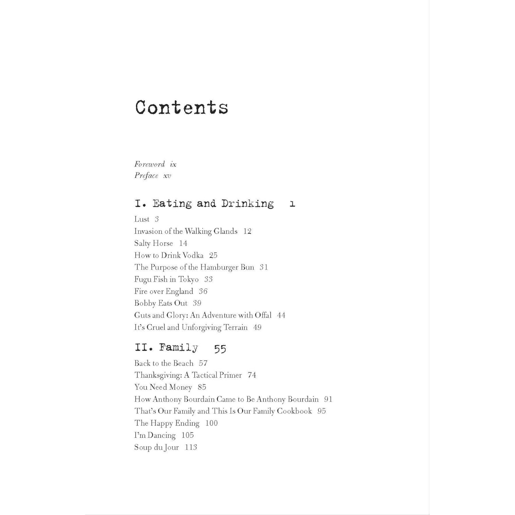 The Anthony Bordain Reader