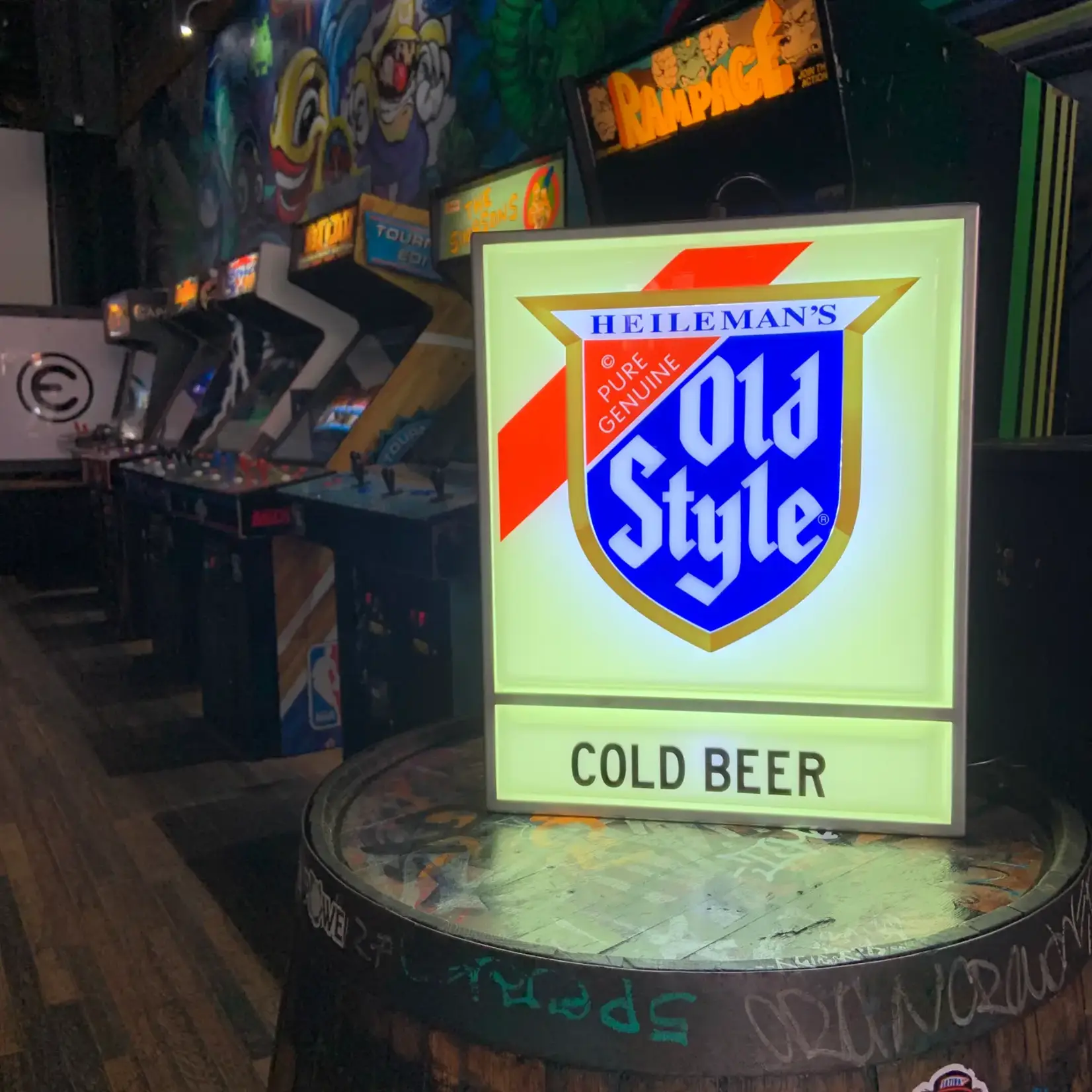 Transit Tees Cold Beer Old Style Sign Replica Lightbox