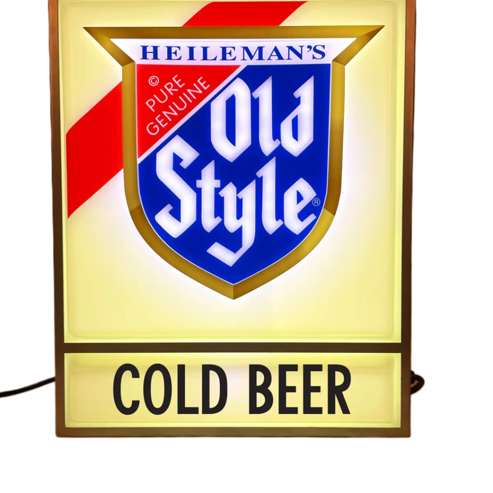 Transit Tees Cold Beer Old Style Sign Replica Lightbox
