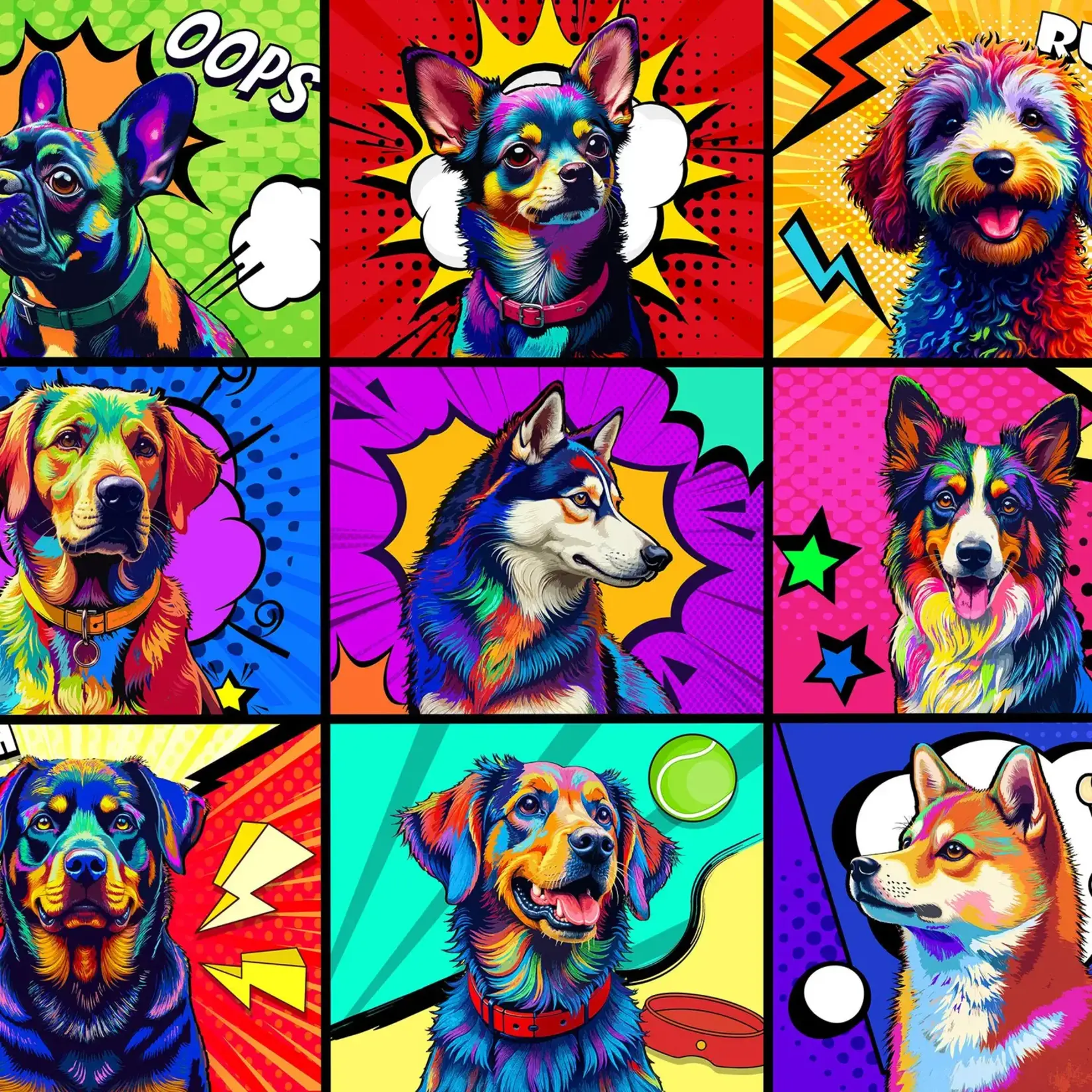 Springbok Pop Arts Pups Puzzle