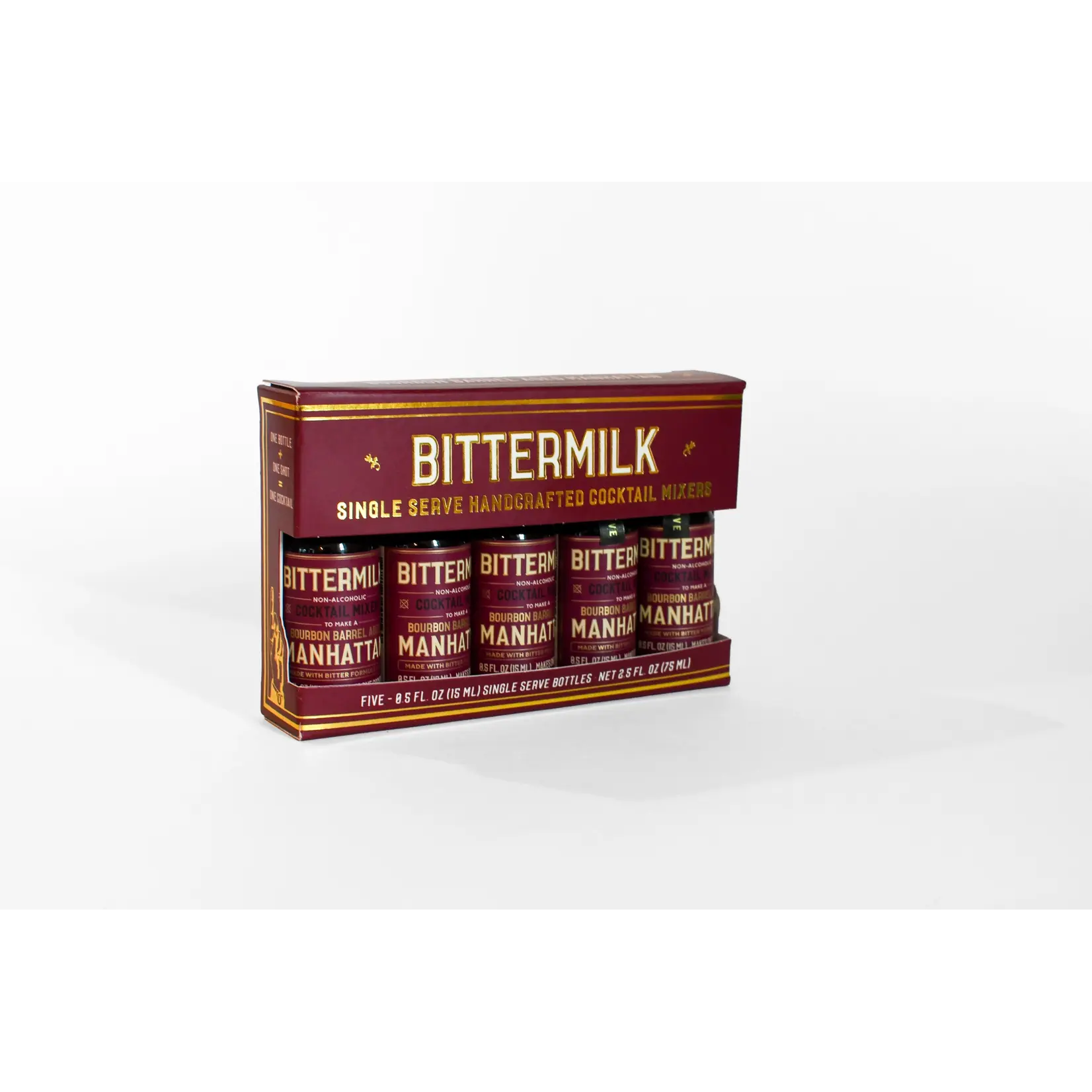 Bittermilk Single Serve Bourbo Barrel Aged Manhattan, 5 Pack