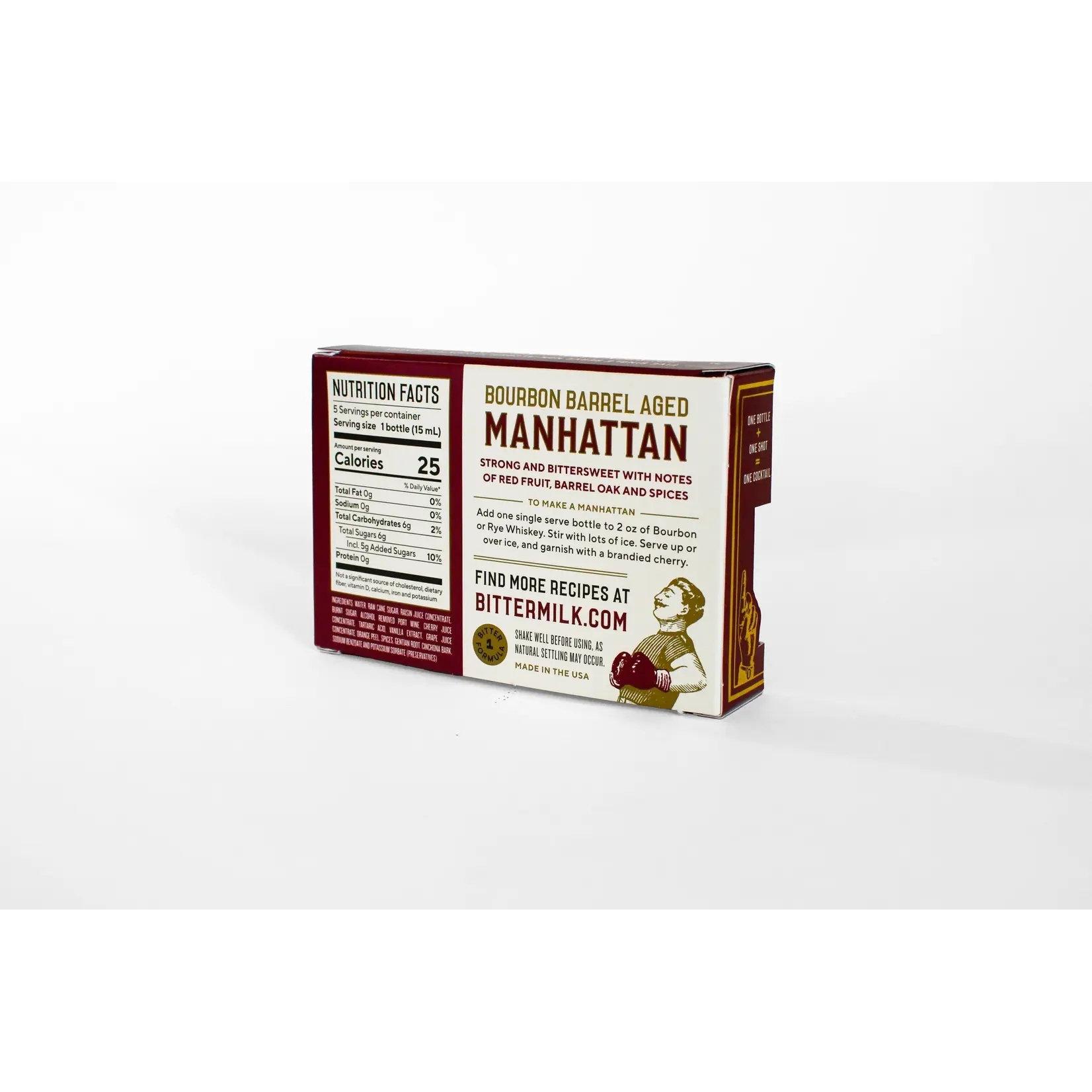 Bittermilk Single Serve Bourbo Barrel Aged Manhattan, 5 Pack