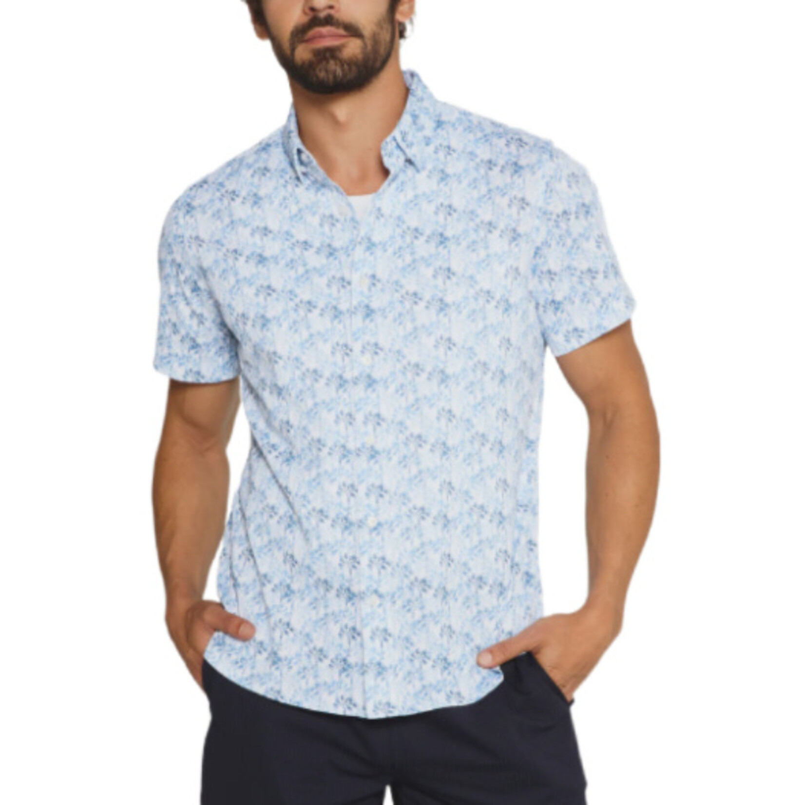 7 Diamonds Palmline Short Sleeve Shirt