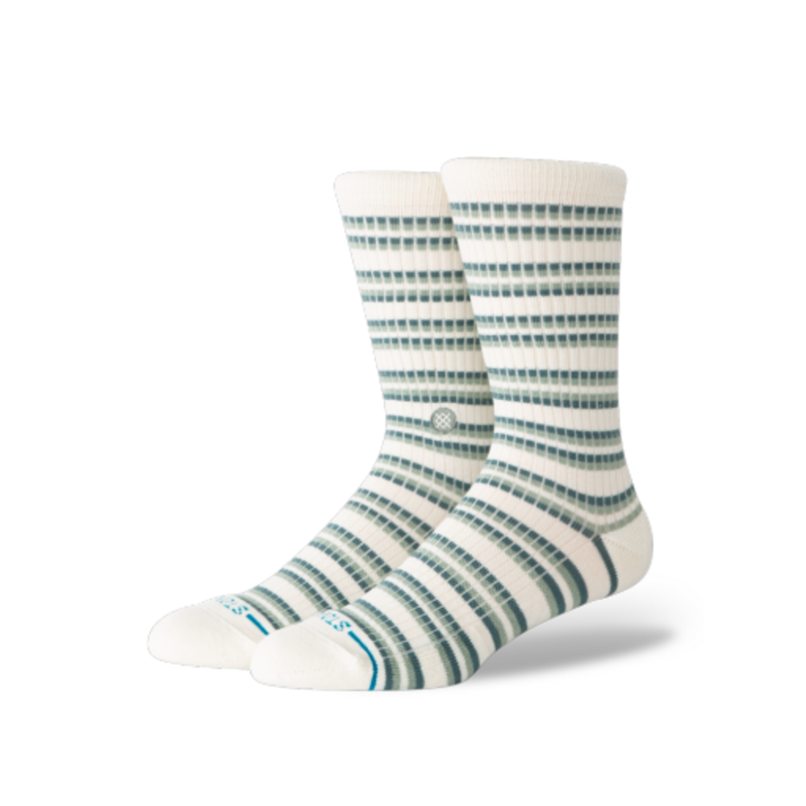 Multi-stripe Ribbed Crew Socks