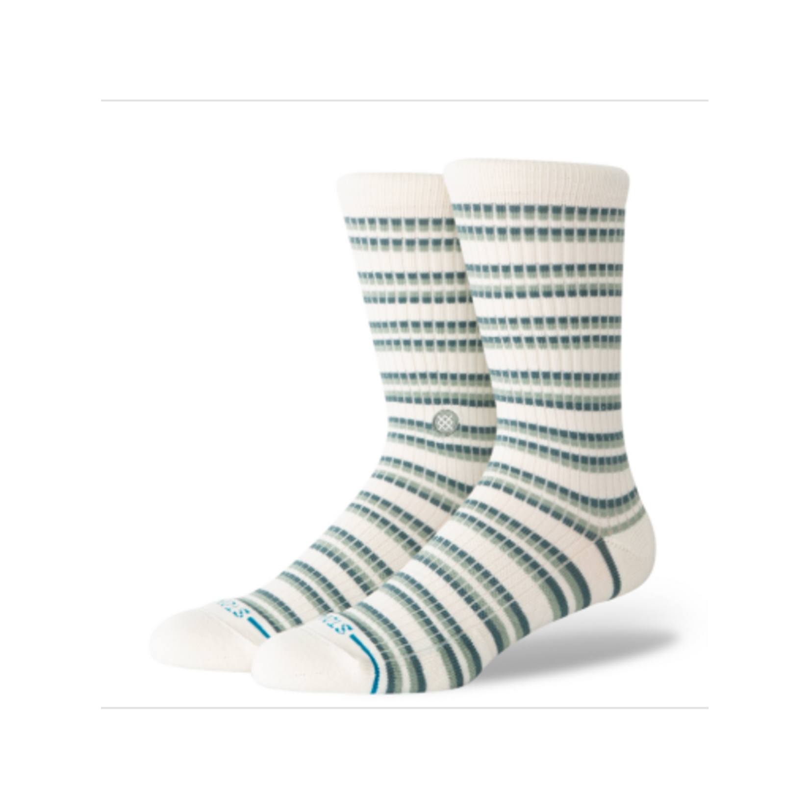 Multi-stripe Ribbed Crew Socks