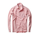 Relwen Vintage Long Sleeve Pique Polo Shirt