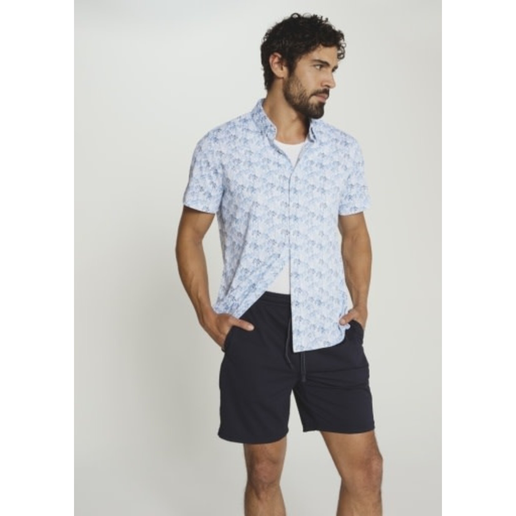 7 Diamonds Palmline Short Sleeve Shirt
