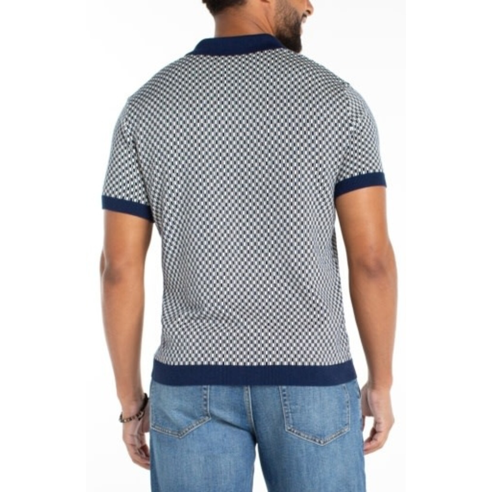 Liverpool Los Angeles Johnny Collar Short Sleeve Sweater S26