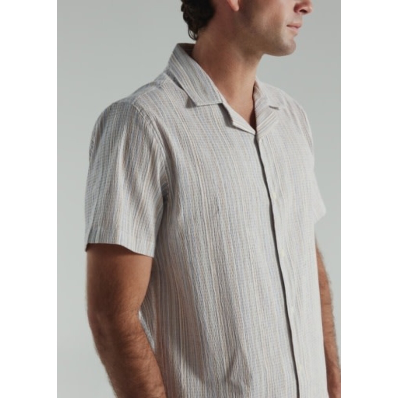 7 Diamonds THE VERVE STRIPED CAMP SHIRT
