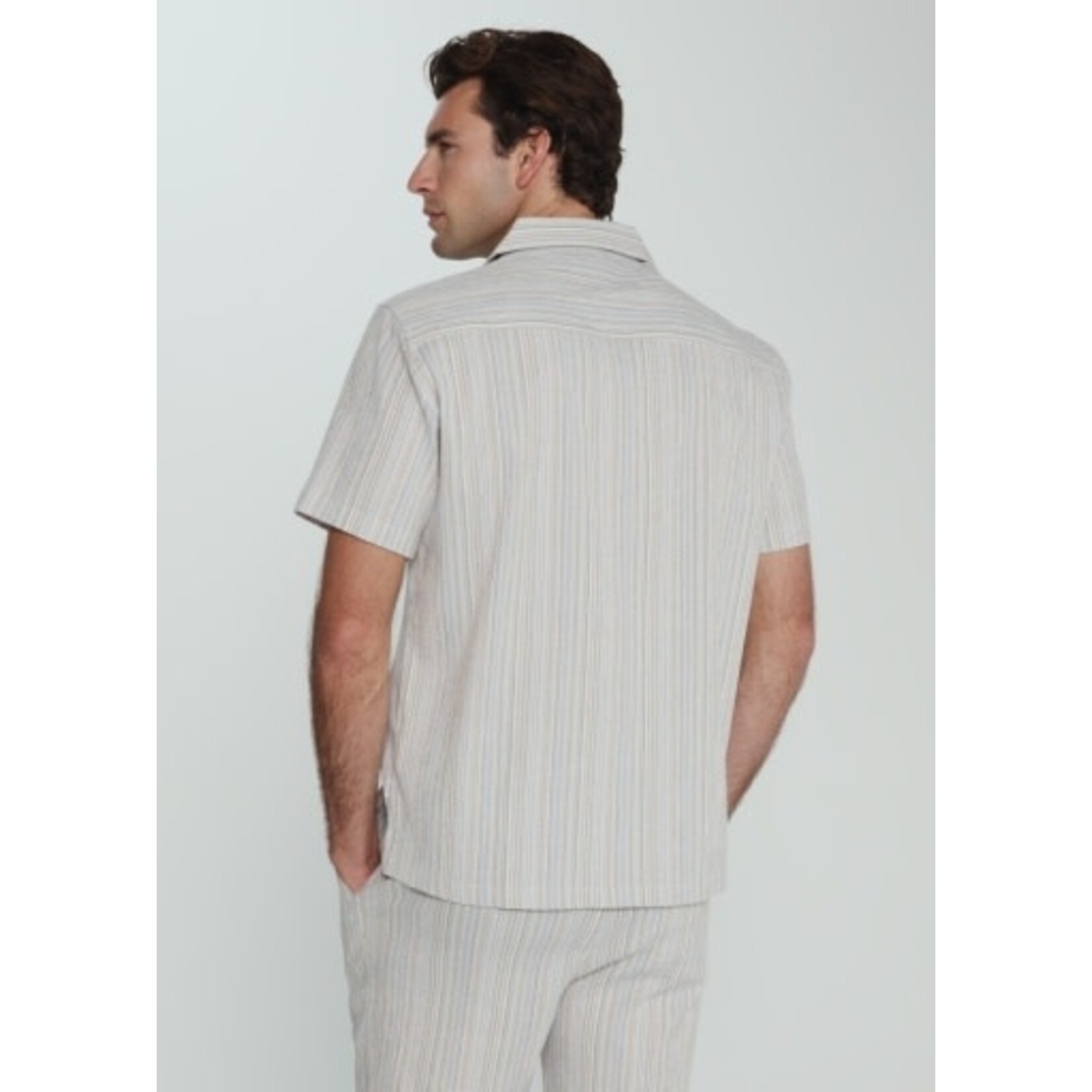 7 Diamonds THE VERVE STRIPED CAMP SHIRT