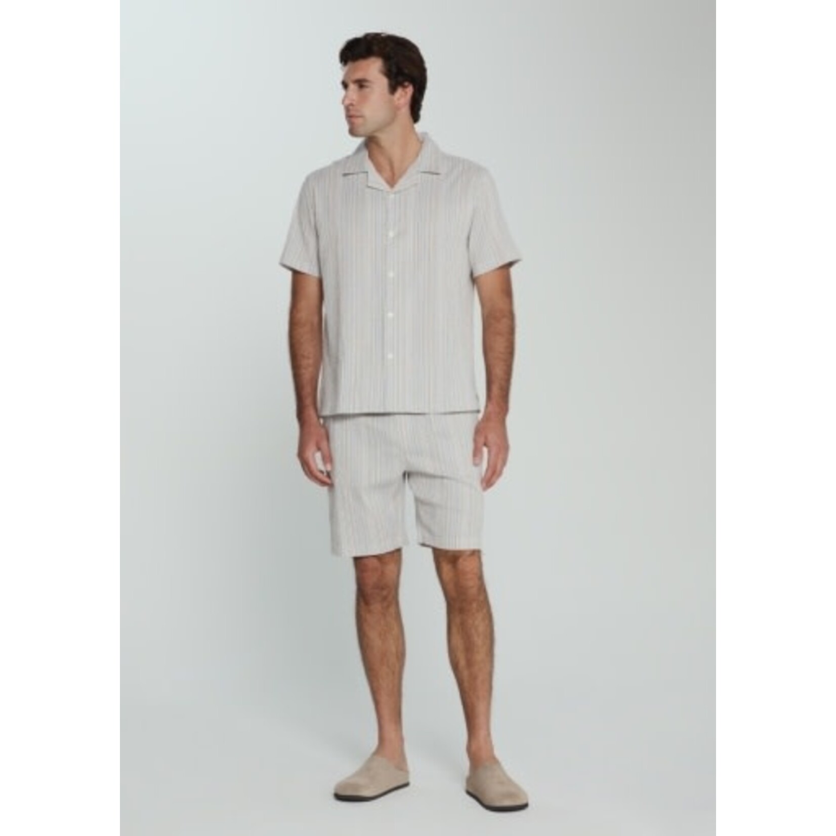 7 Diamonds THE VERVE STRIPED CAMP SHIRT
