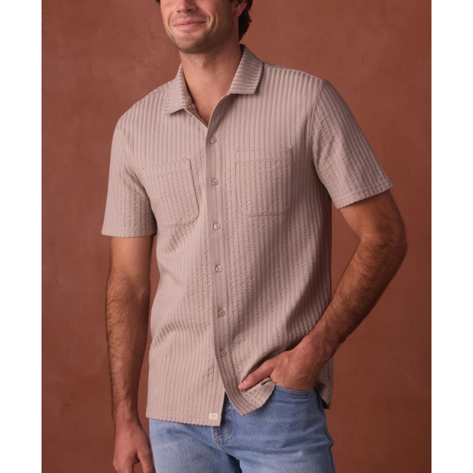 The Normal Brand Knit Getaway Button Up Shirt