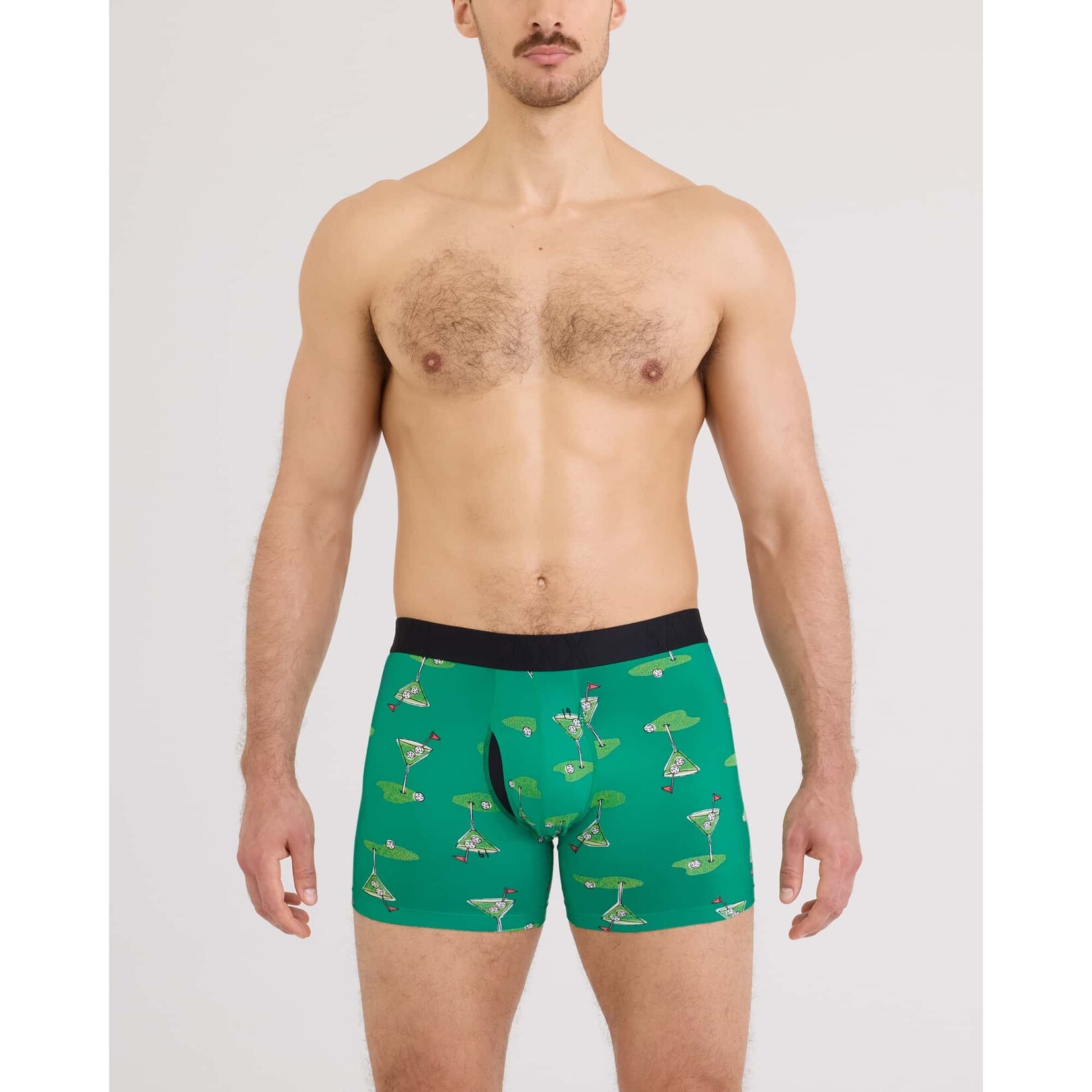 Saxx DropTemp Cooling Cotton Boxer Brief with Fly