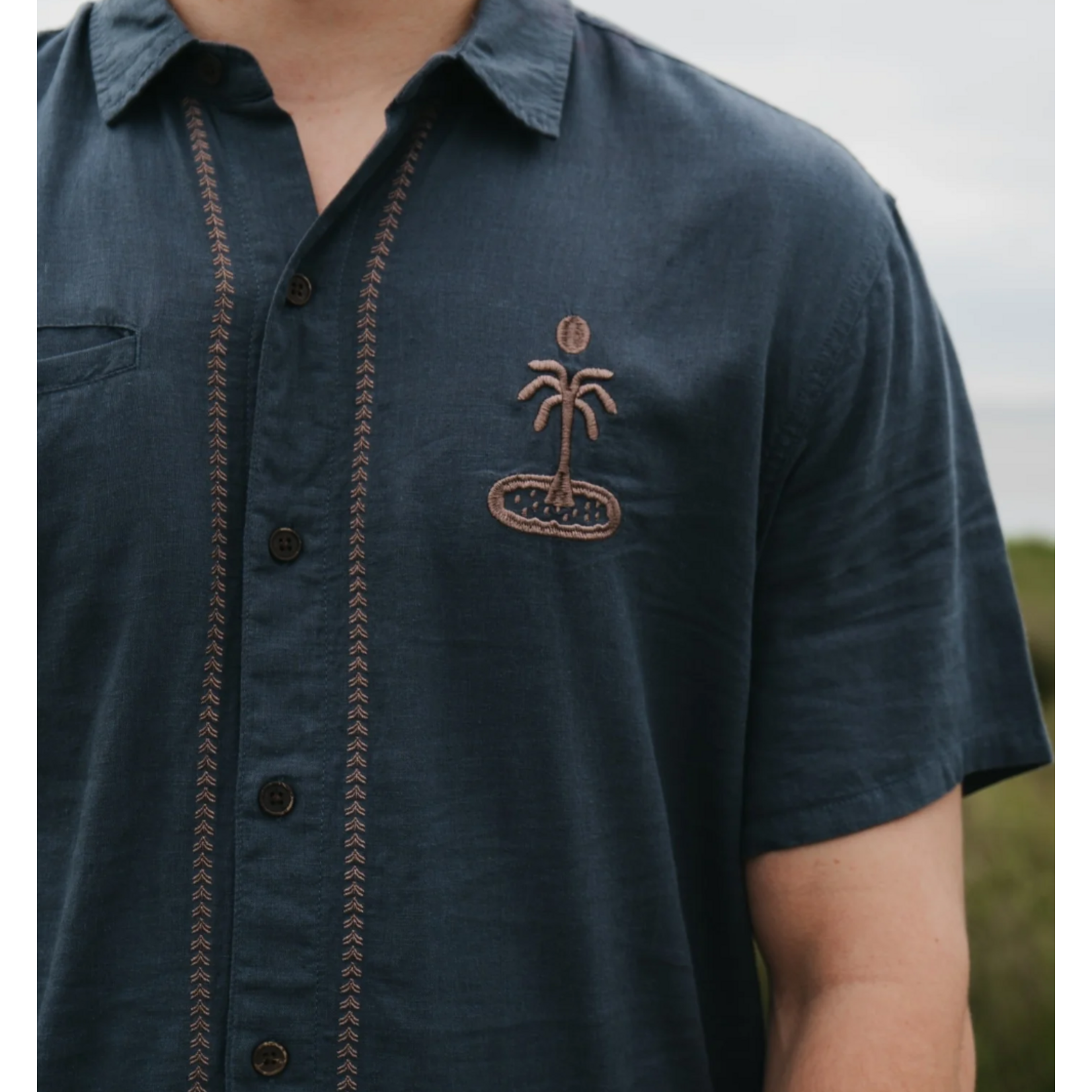 Jetty Marshall Embroidered Linen Shirt